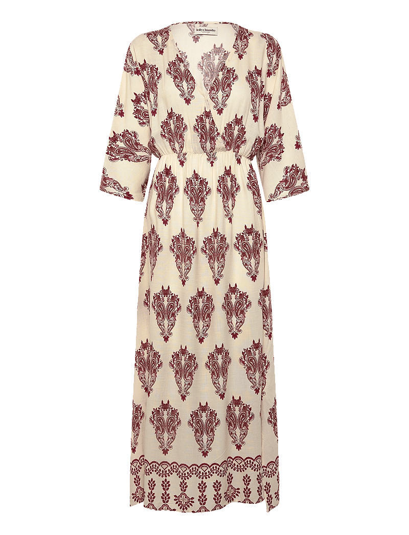 Lollys Laundry - SavannahLL Maxi Dress 3/4 - sommerkjoler - creme - 0