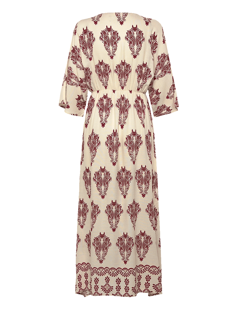 Lollys Laundry - SavannahLL Maxi Dress 3/4 - sommarklänningar - creme - 1