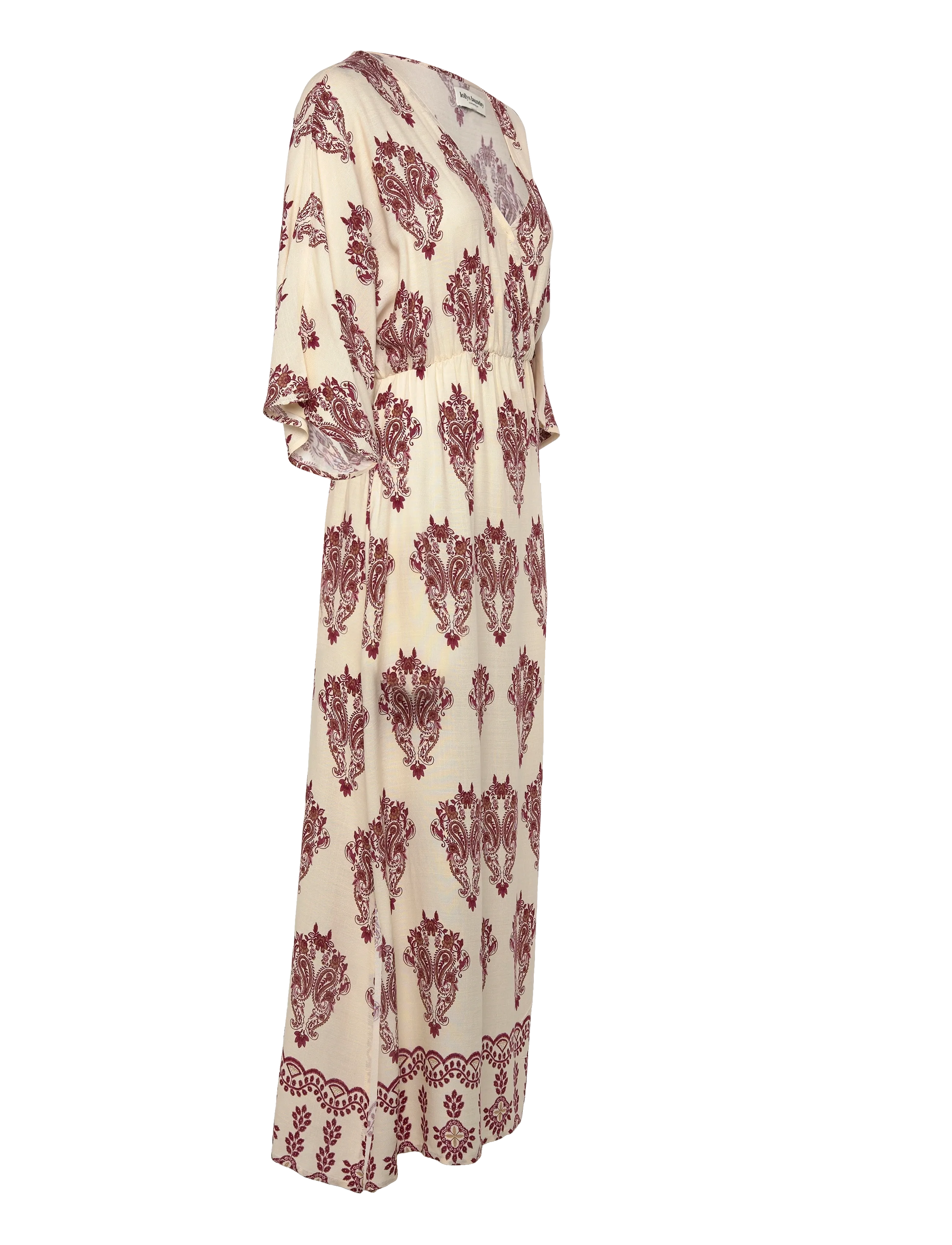 Lollys Laundry - SavannahLL Maxi Dress 3/4 - sommarklänningar - creme - 2