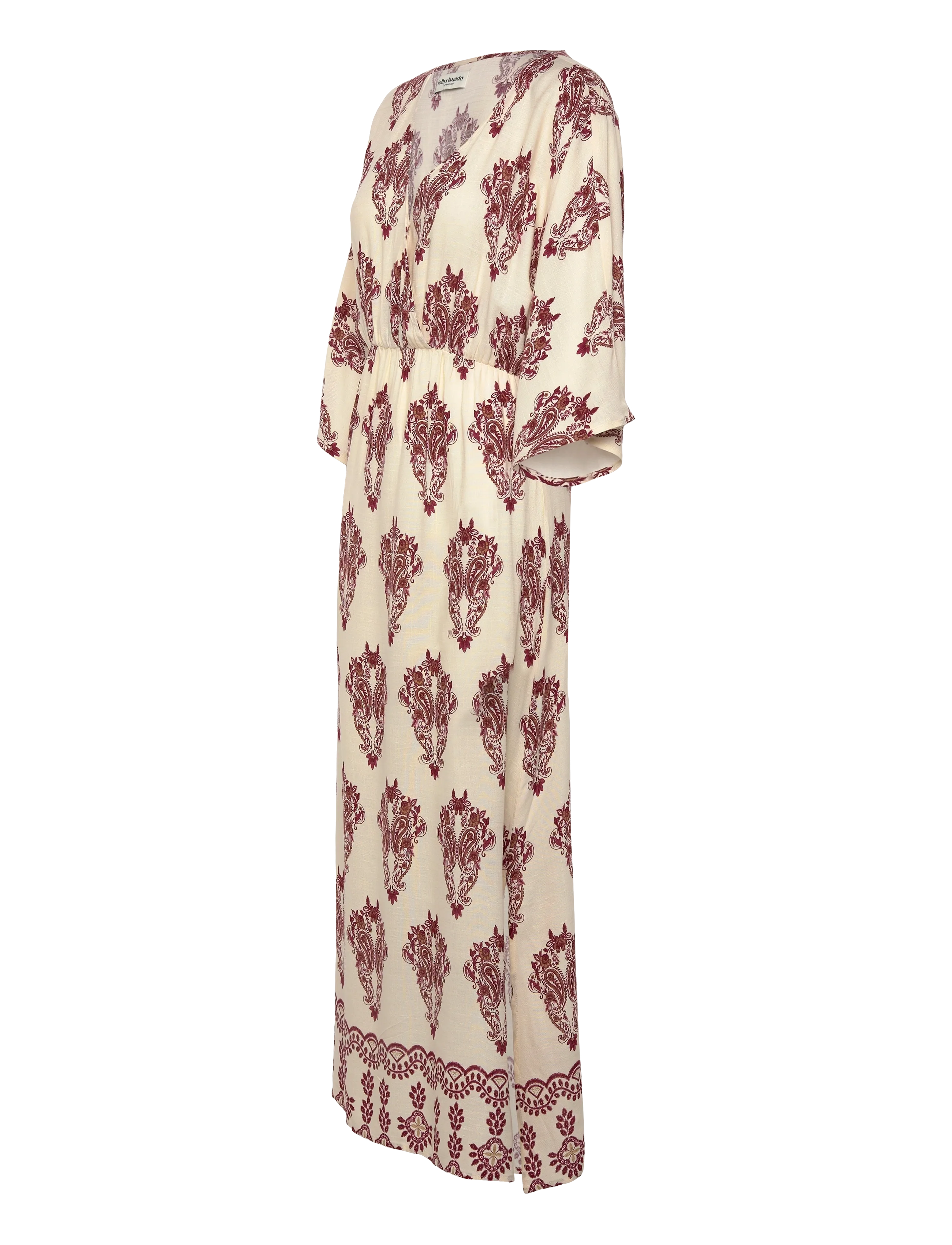 Lollys Laundry - SavannahLL Maxi Dress 3/4 - sommarklänningar - creme - 3