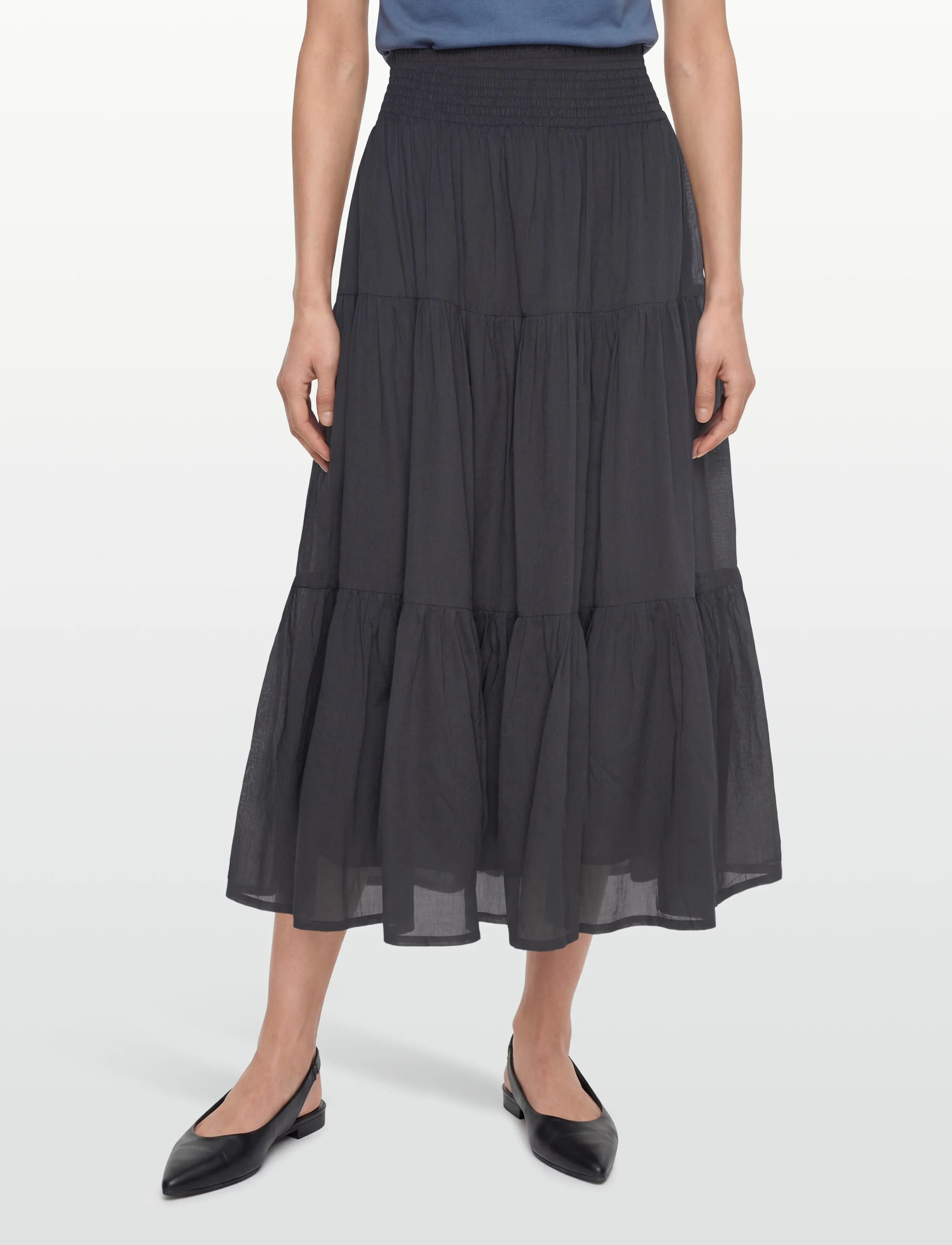 Lollys Laundry - DiamondLL Maxi Skirt - maxikjolar - washed black - 3