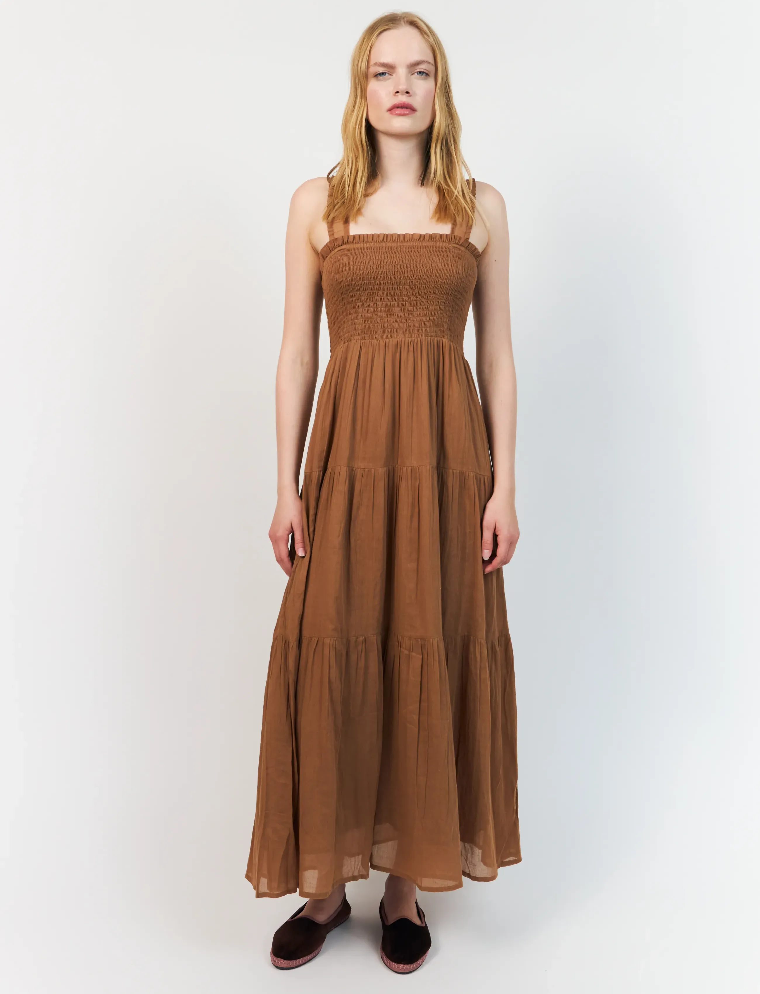 Lollys Laundry NudaLL Maxi Dress SL - Lollys Laundry - CAMEL / brown