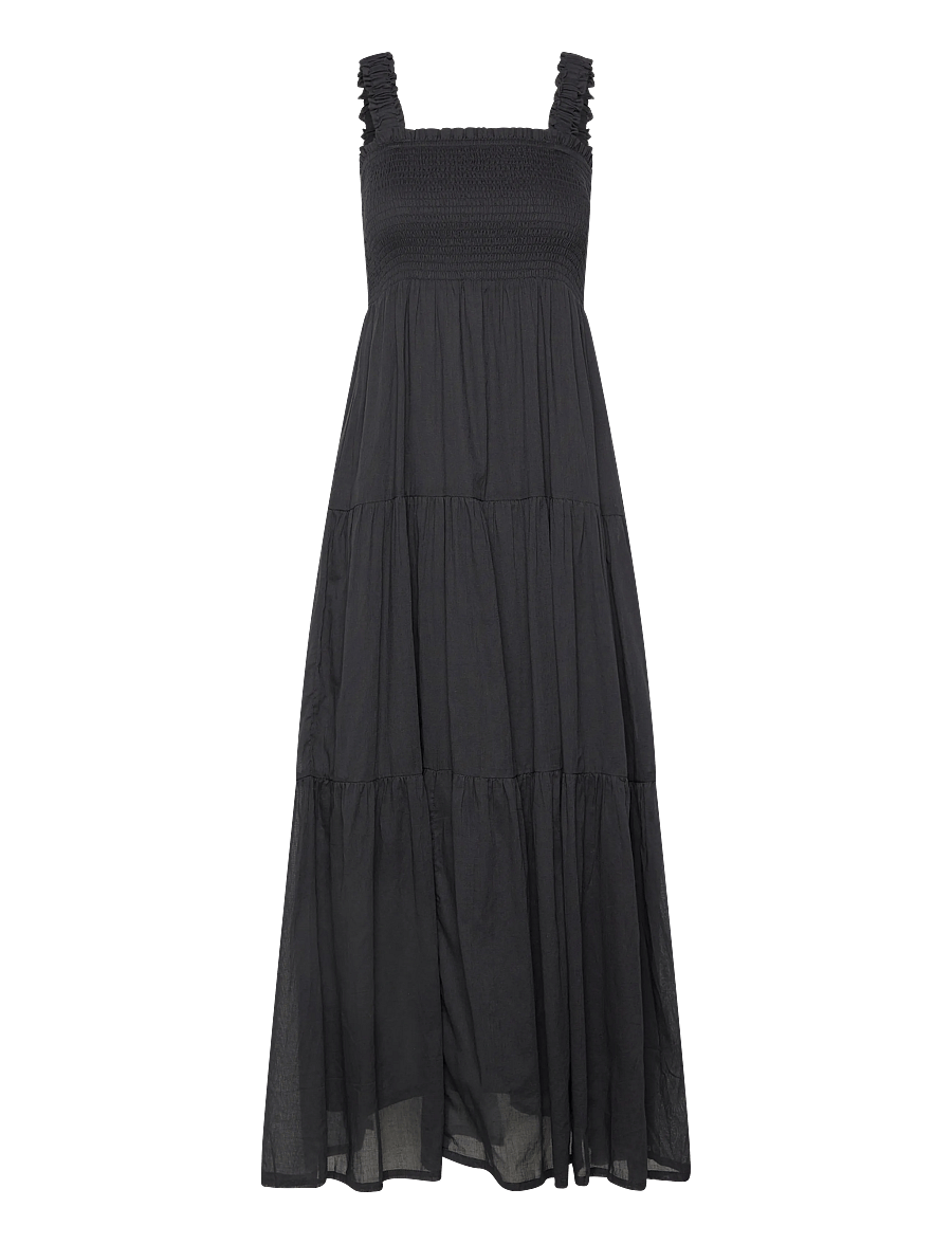 Lollys Laundry - NudaLL Maxi Dress SL - maksikleidid - washed black - 0