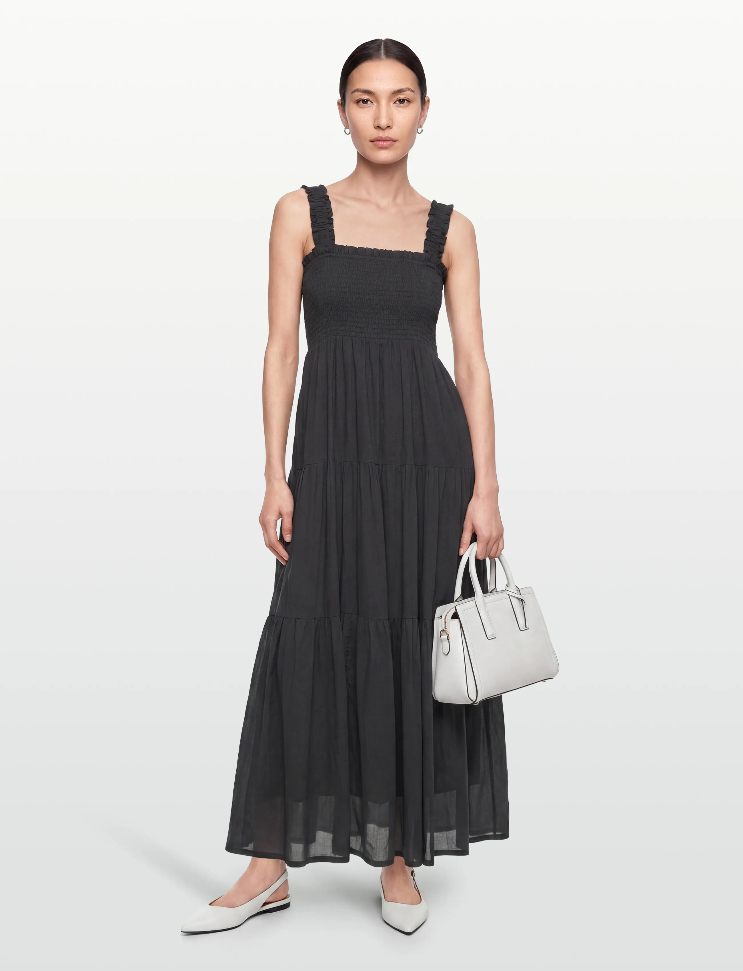 Lollys Laundry NudaLL Maxi Dress SL - Suknelės - WASHED BLACK / black