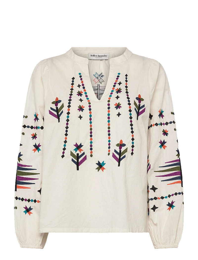 Lollys Laundry - BonnieLL Shirt LS - langærmede bluser - white - 1