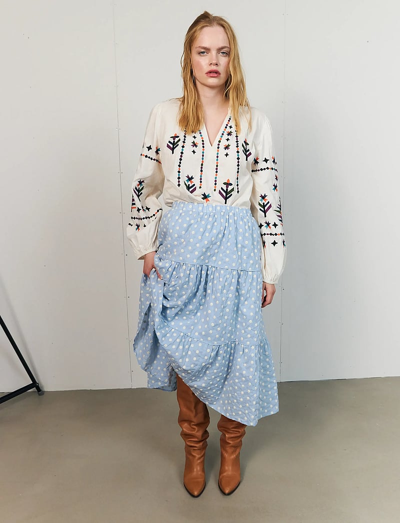 Lollys Laundry - BonnieLL Shirt LS - langærmede bluser - white - 0
