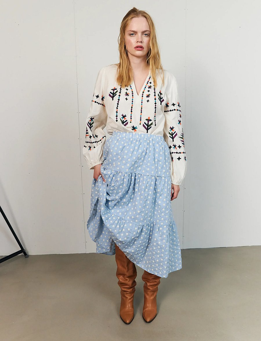 Lollys Laundry - BonnieLL Shirt LS - langärmlige blusen - white - 0