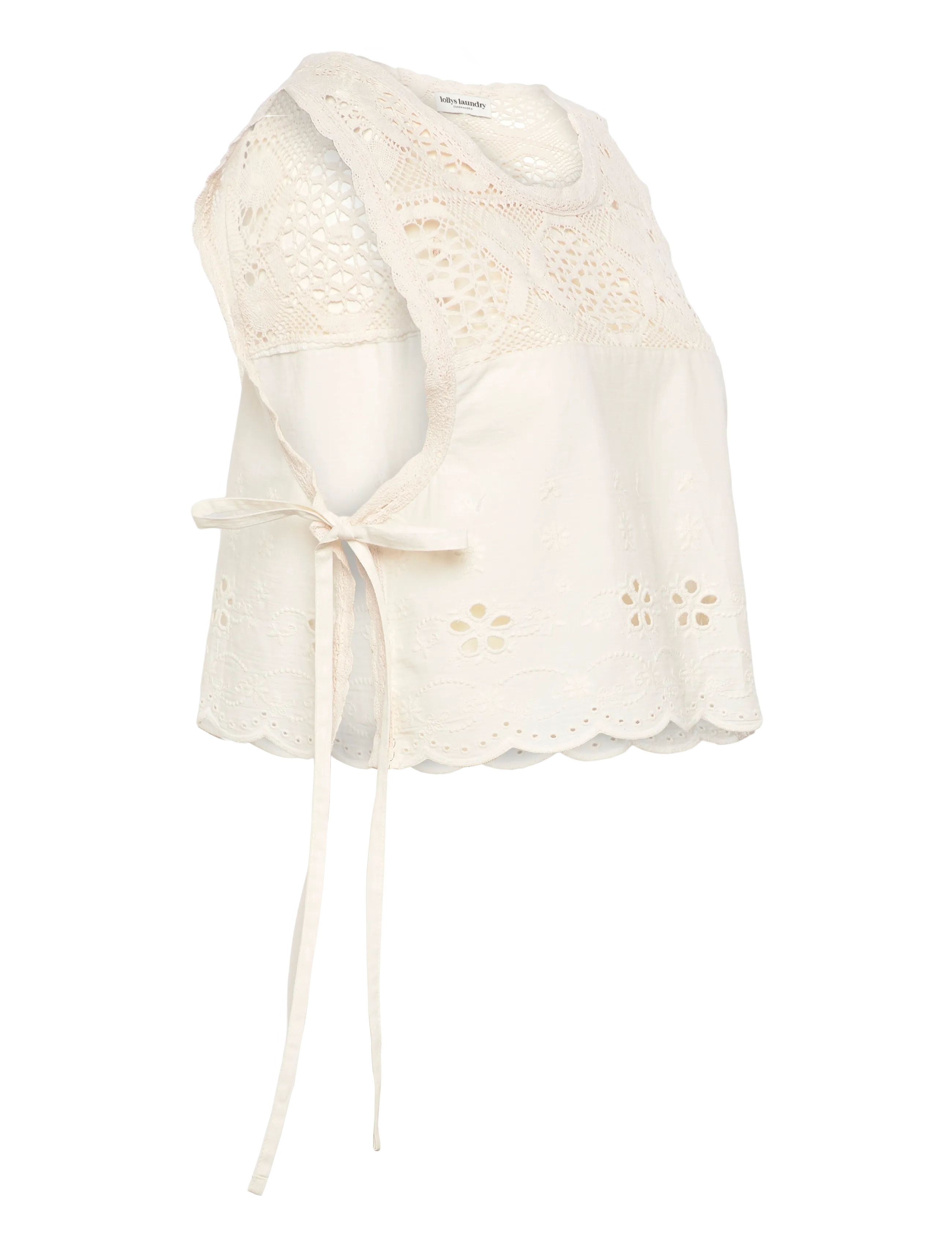 Lollys Laundry - PortobelloLL Top SL - crop tops - white - 2