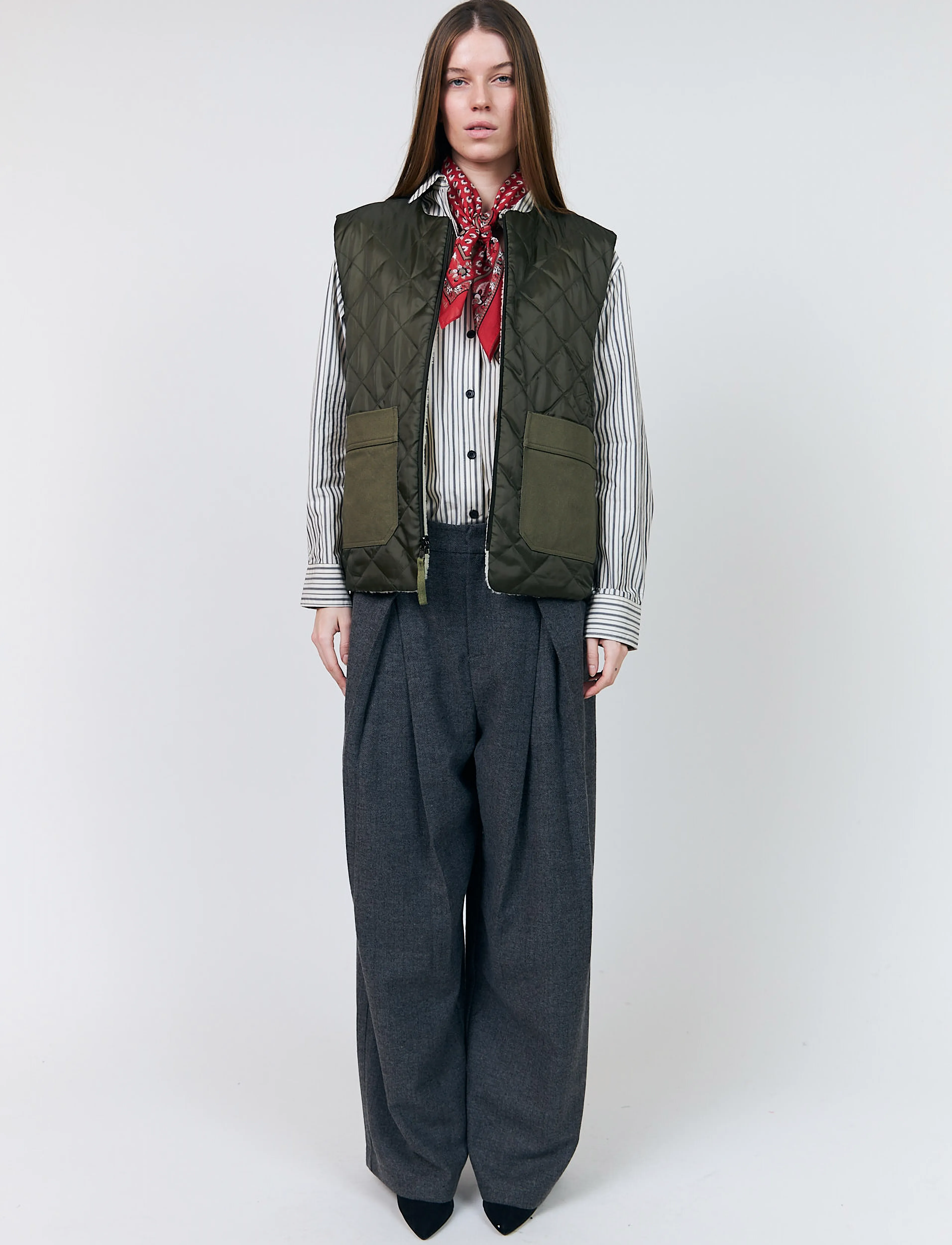 Lollys Laundry Unityll Vest Sl, M, Khaki green, Veste > Quiltede Veste, Dame