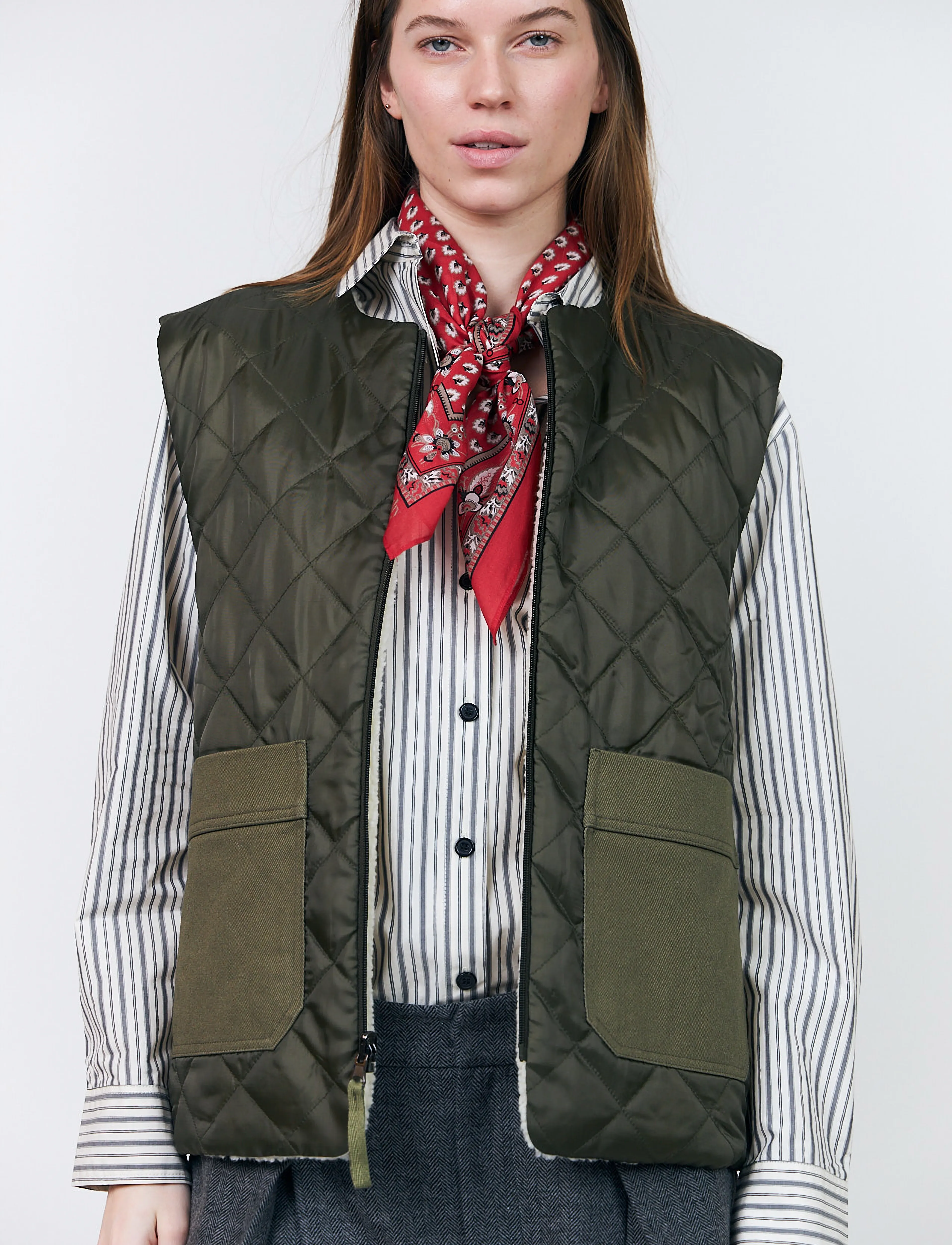 Lollys Laundry - UnityLL Vest SL - spring jackets - dark green - 4