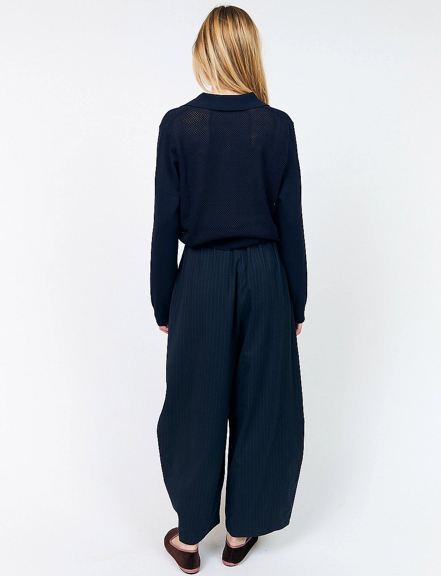 Lollys Laundry - OpalLL Polo Knit LS - dark blue - 2