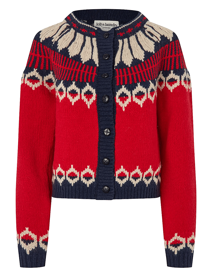 Lollys Laundry - ClareLL Knit Cardigan - cardigans - red - 1