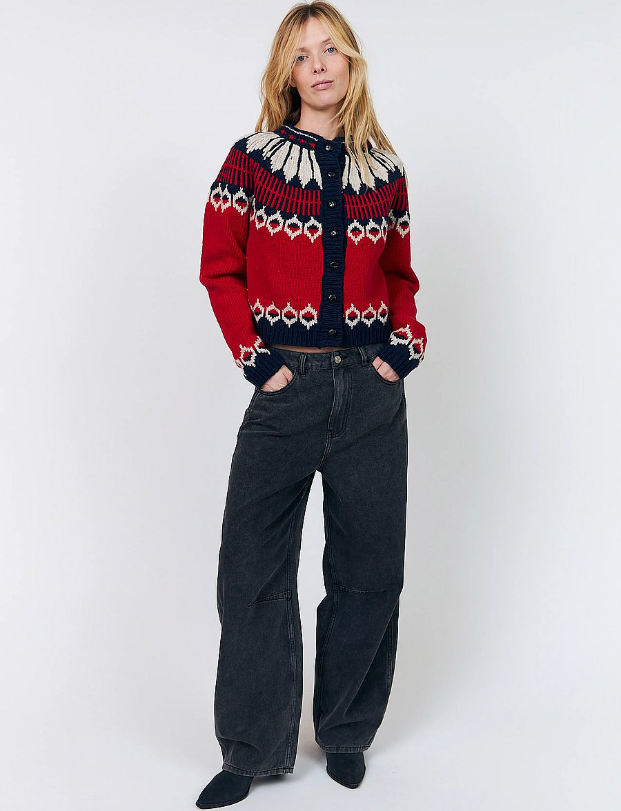 Lollys Laundry - ClareLL Knit Cardigan - cardigans - red - 0