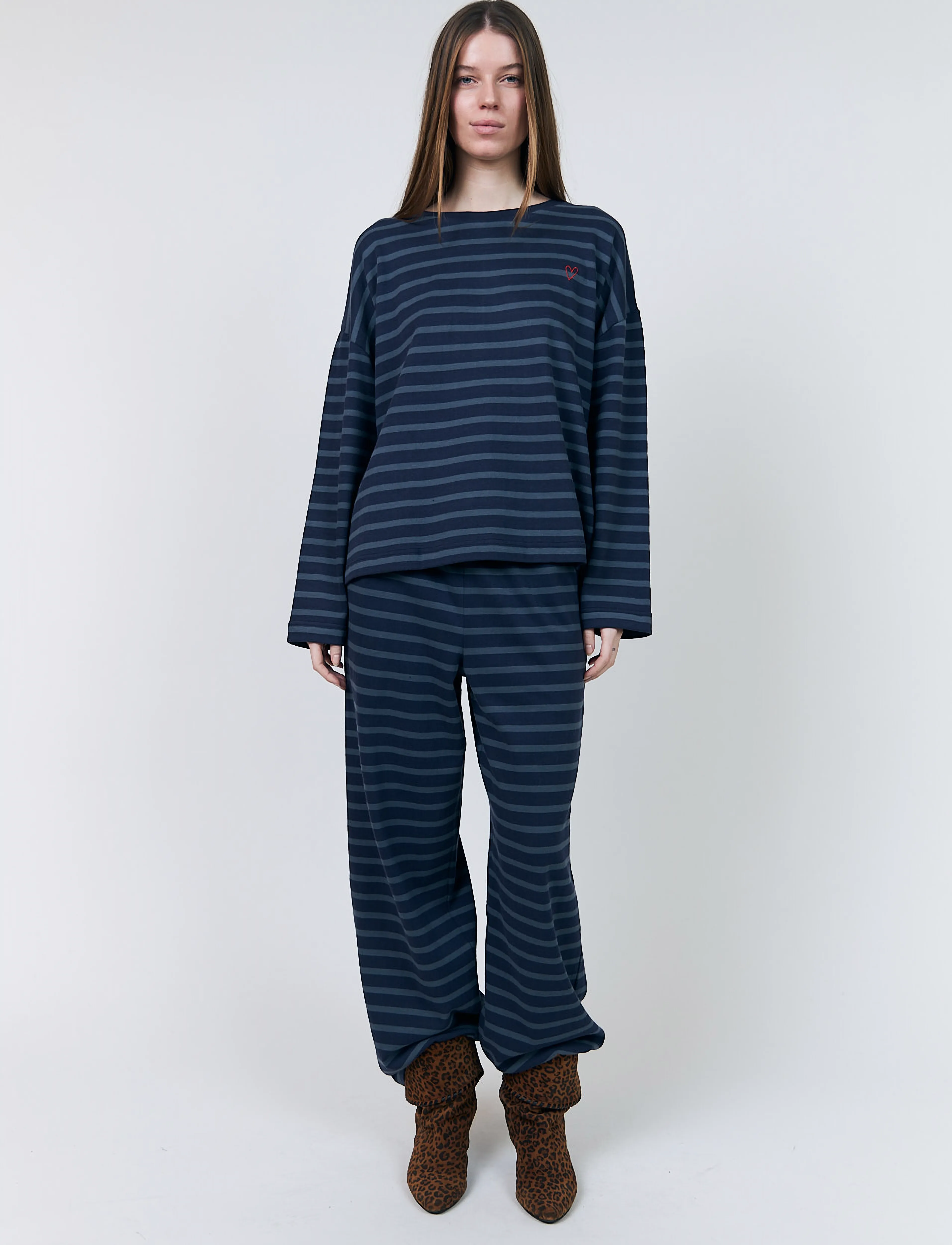 Lollys Laundry Demill Sweatshirt Ls, XS, Navy, Sweatshirts & Hættetrøjer > Sweatshirts, Dame