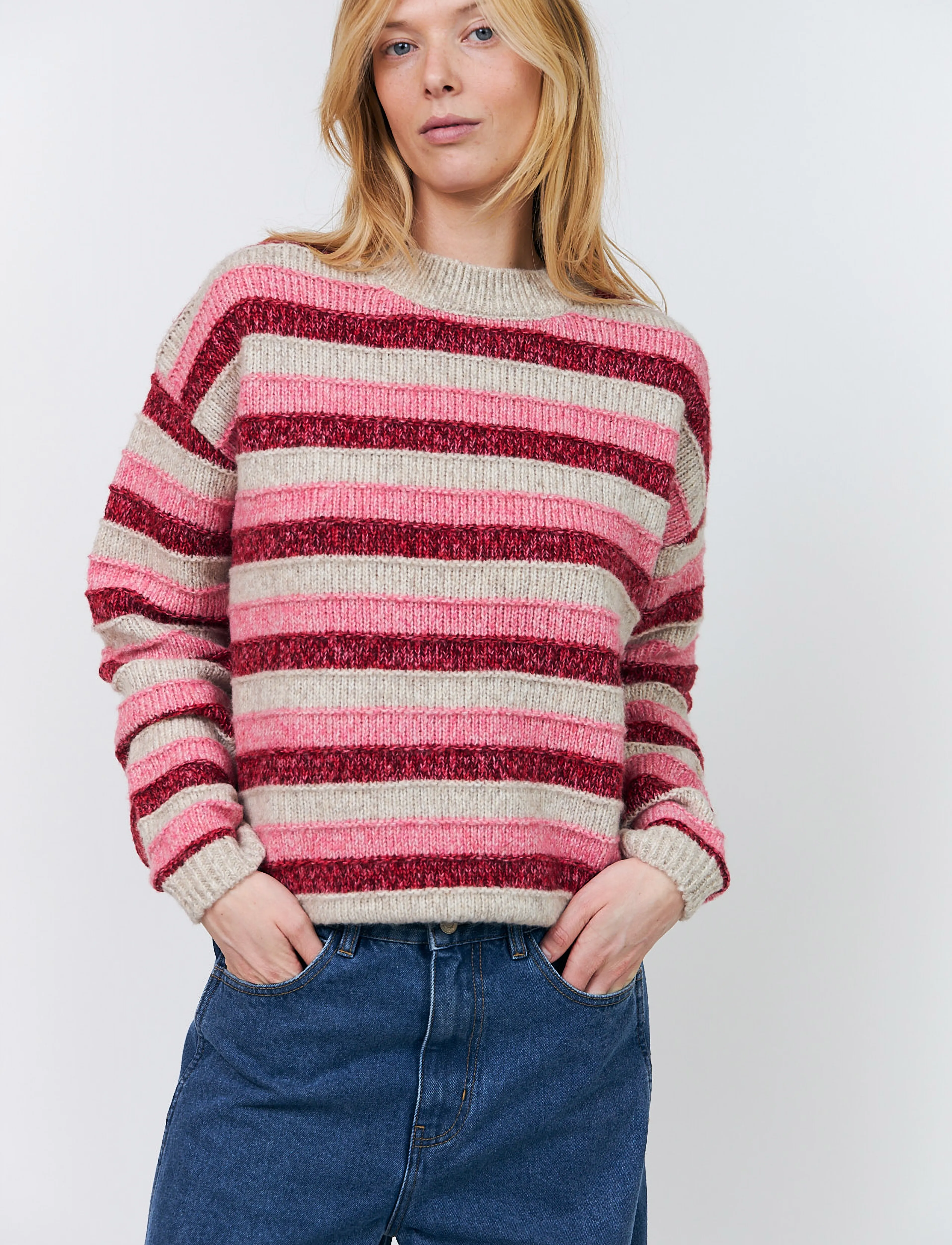 Lollys Laundry Maciell Knit Jumper, XS, Pink, Strik > Trøjer, Dame