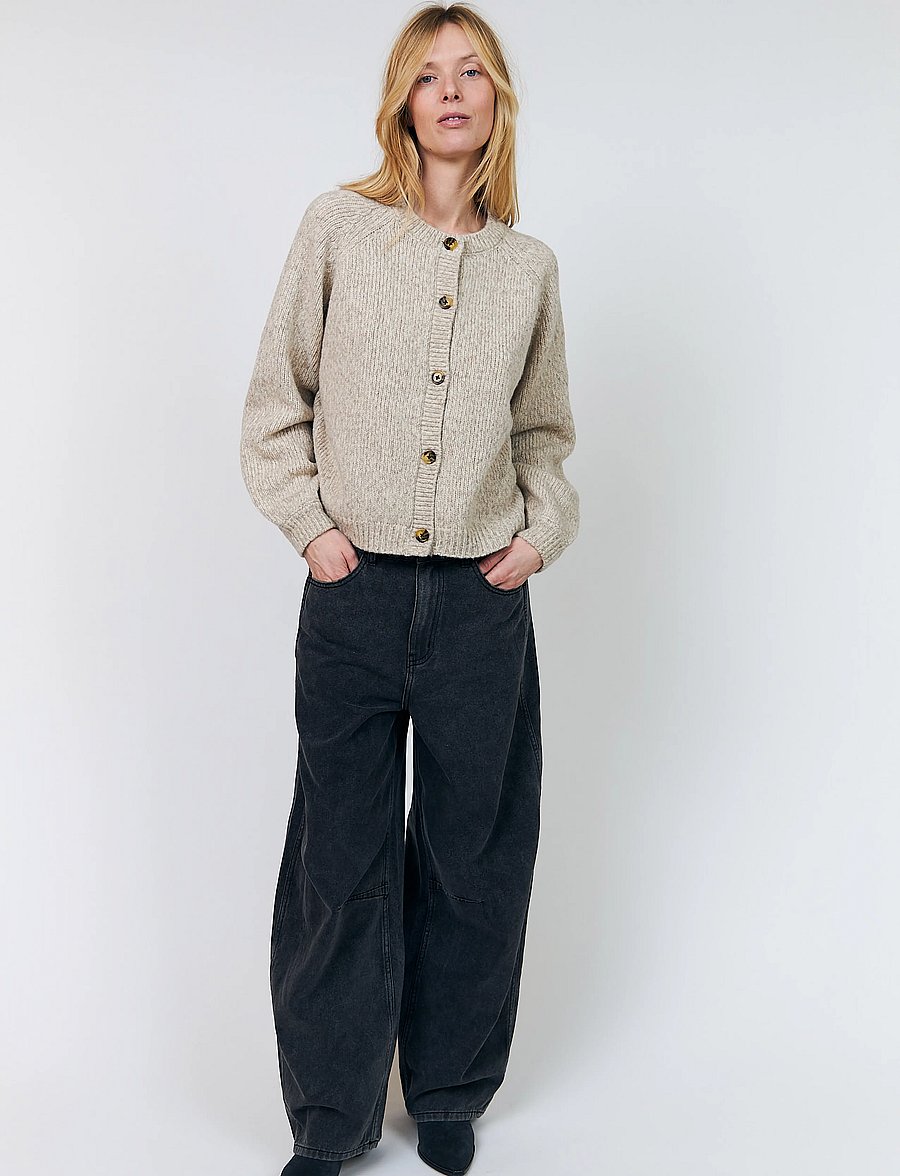 Lollys Laundry - NovaLL Knit Cardigan - strickjacken - creme - 0