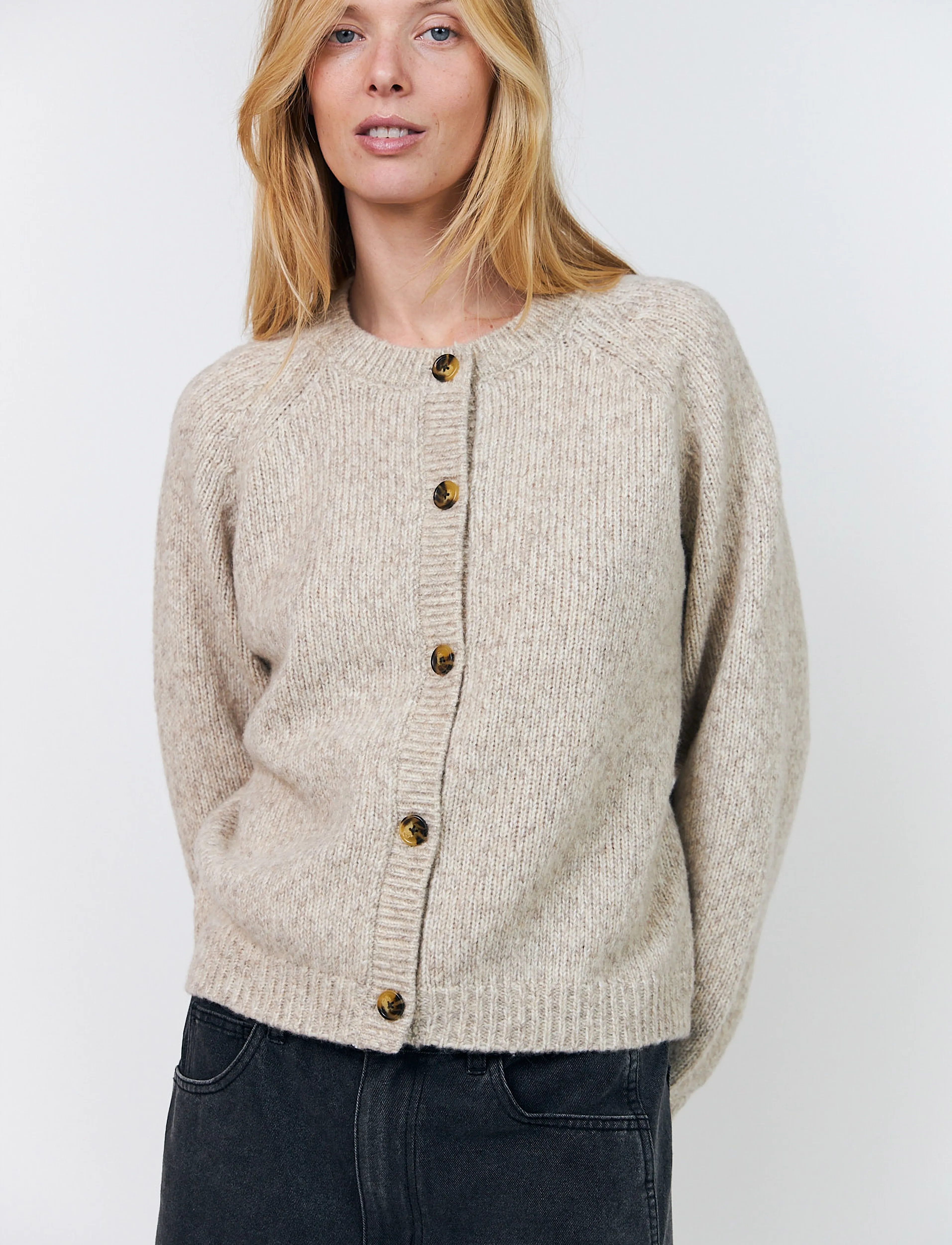 Lollys Laundry - NovaLL Knit Cardigan - strickjacken - creme - 4