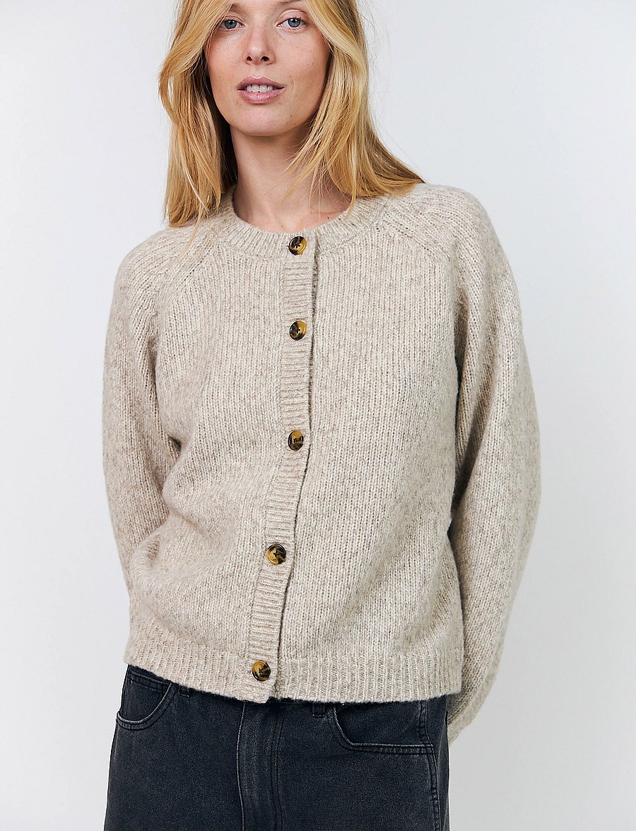 Lollys Laundry - NovaLL Knit Cardigan - strickjacken - creme - 4