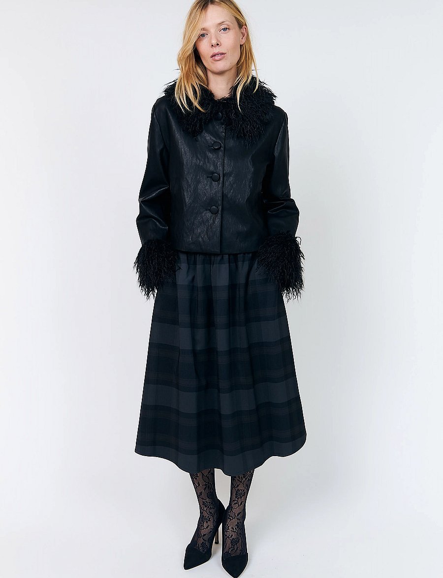 Lollys Laundry - EllaLL Midi Skirt - midi skirts - dark grey - 0