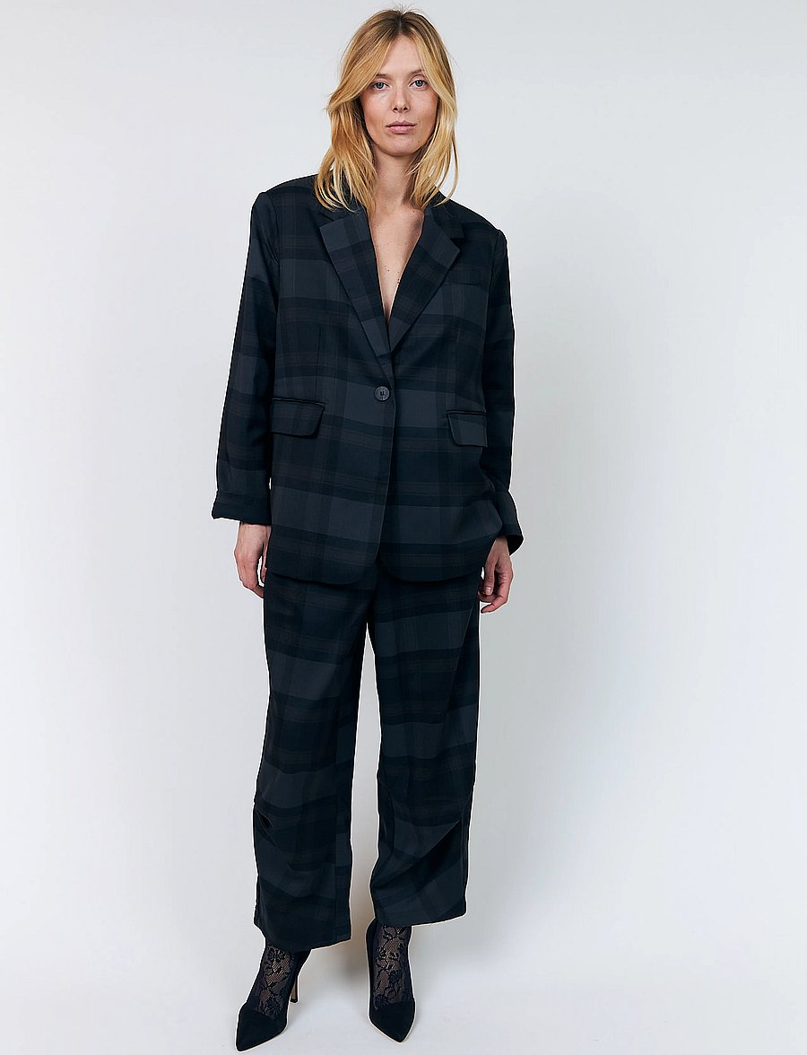 Lollys Laundry - FayLL Blazer LS OVS - single breasted blazers - dark grey - 0