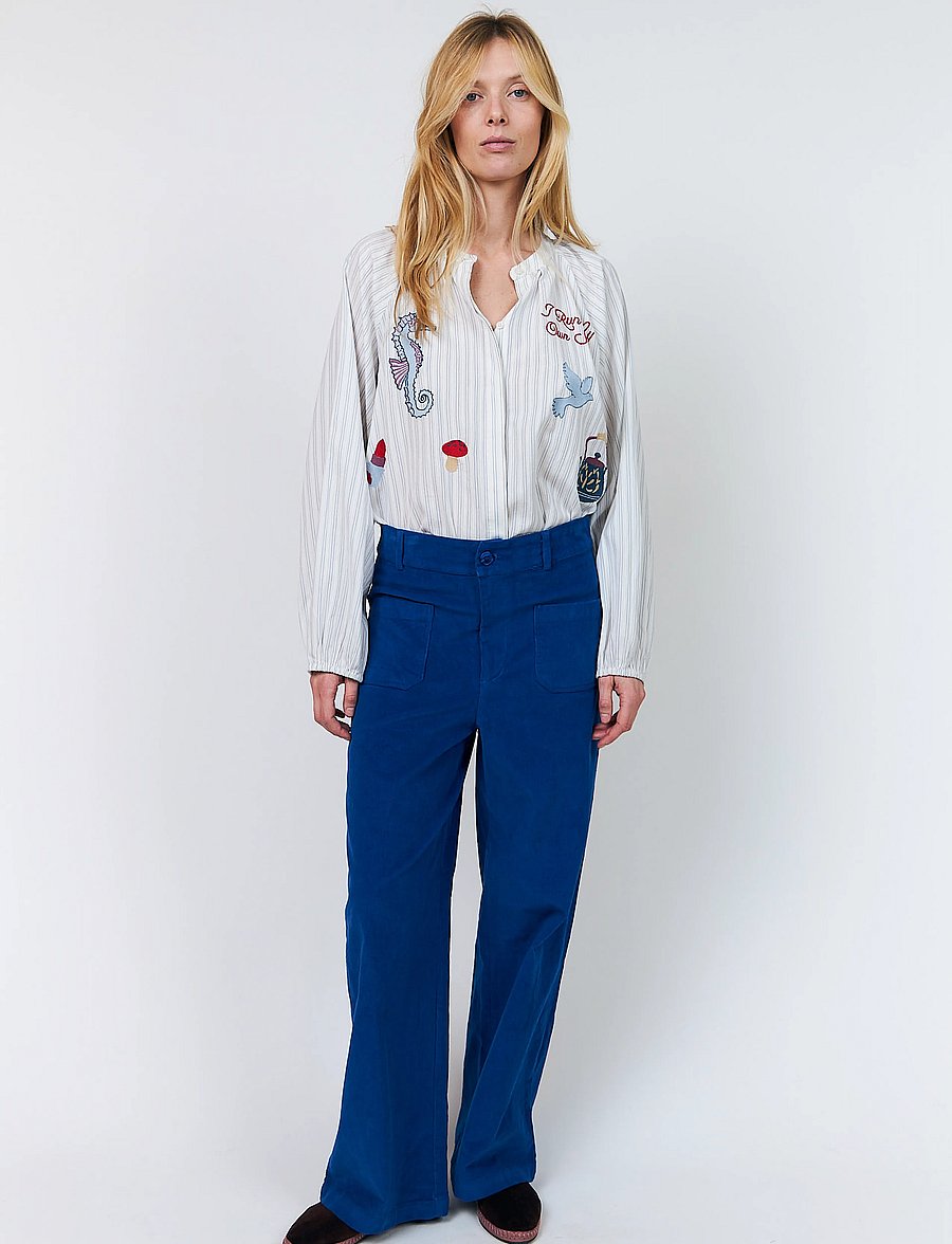 Lollys Laundry - RingoLL Pants - hosen mit weitem bein - neon blue - 0