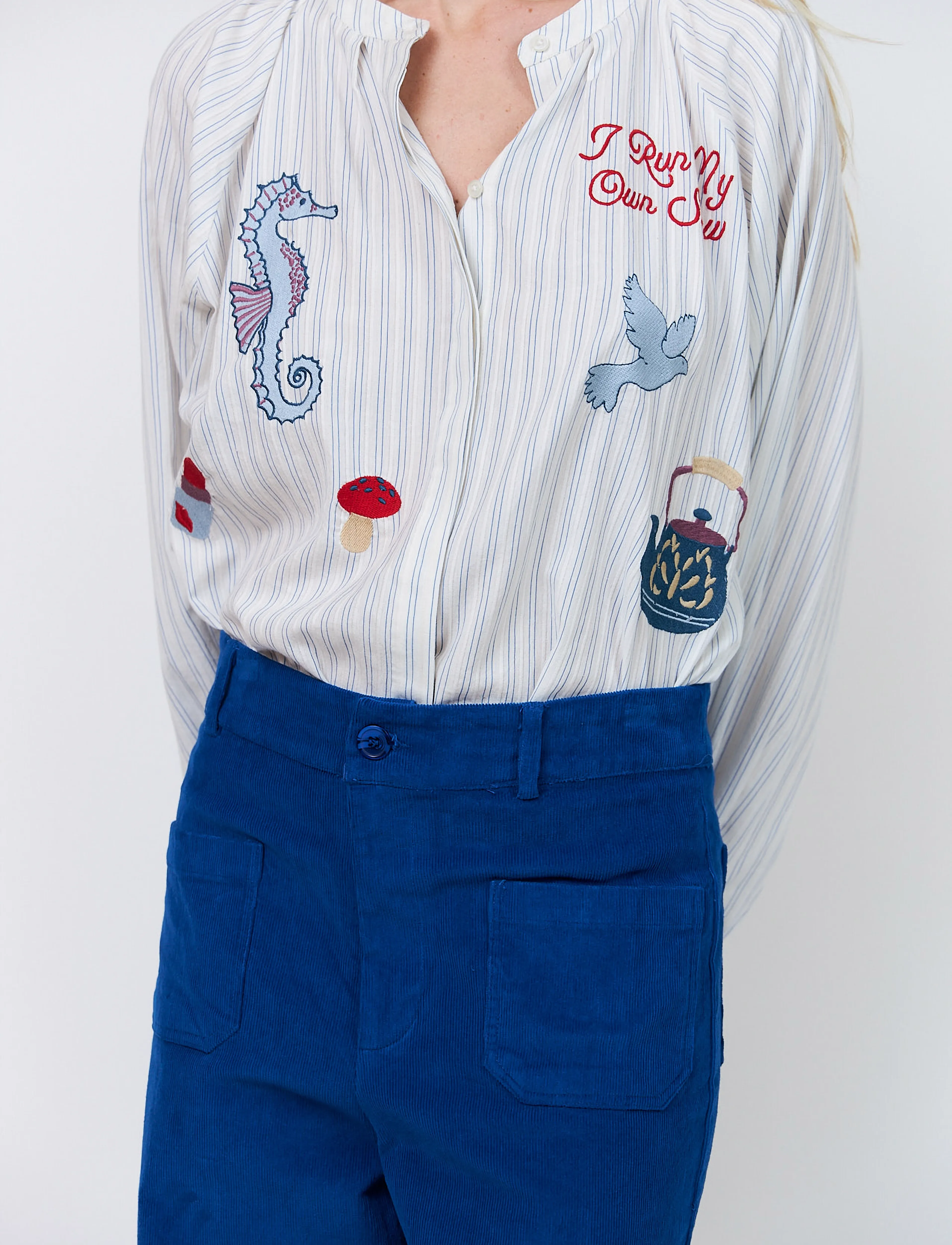 Lollys Laundry - RingoLL Pants - wide leg trousers - neon blue - 3