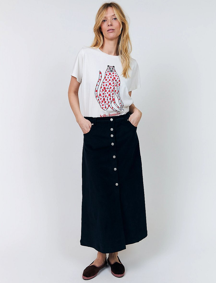 Lollys Laundry - UnaLL Maxi Skirt - maxi skirts - dark blue - 0