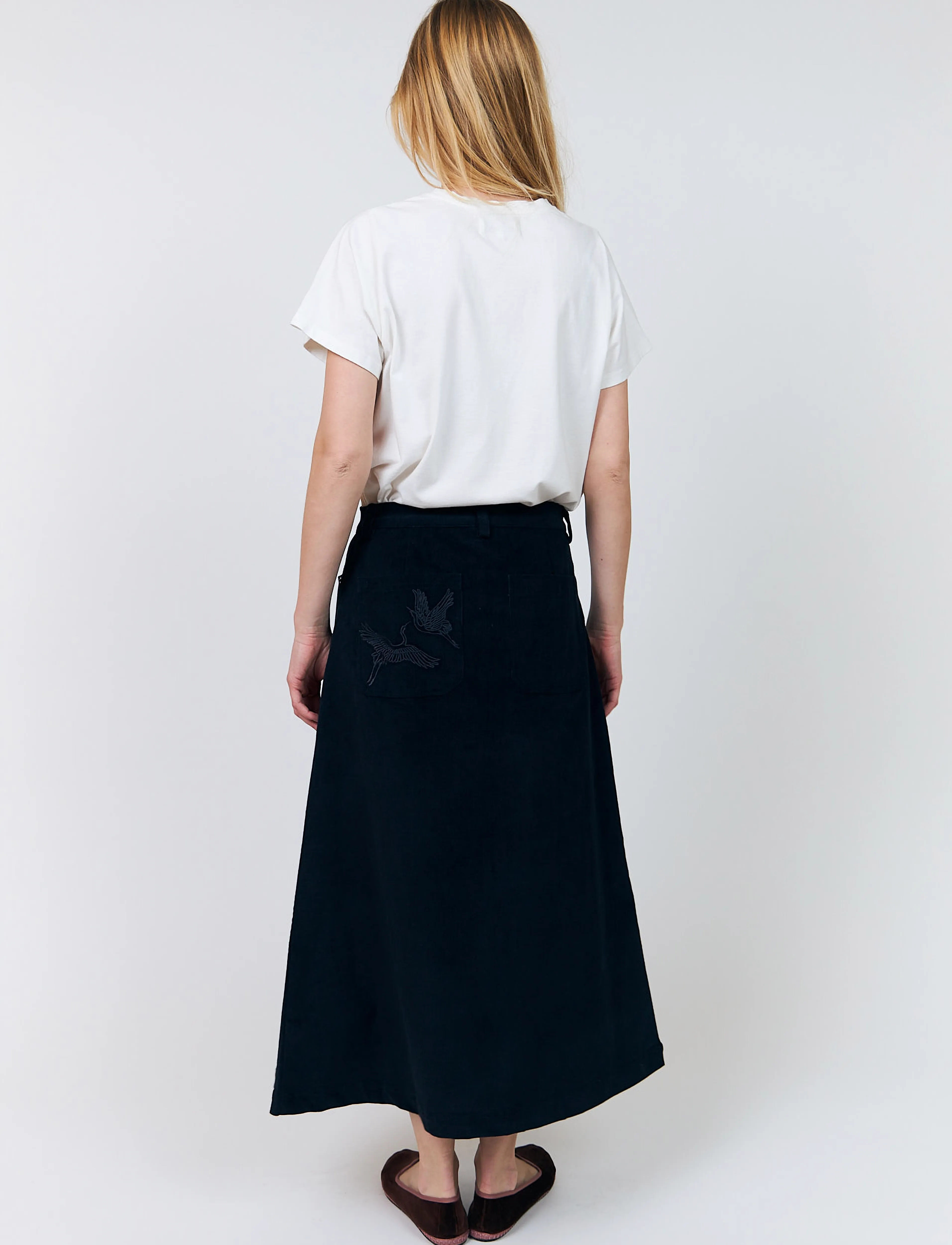 Lollys Laundry - UnaLL Maxi Skirt - maxi skirts - dark blue - 3