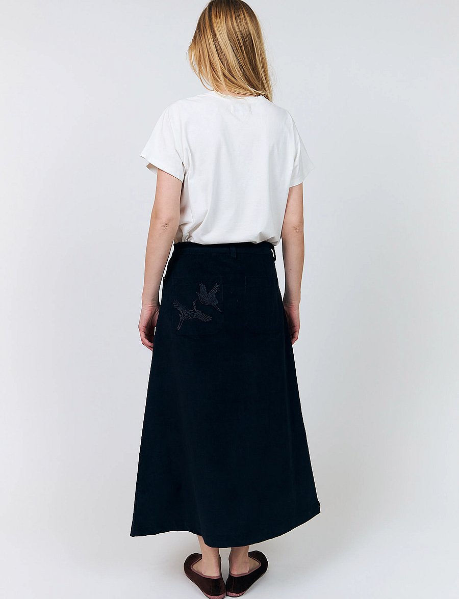 Lollys Laundry - UnaLL Maxi Skirt - maxi skirts - dark blue - 3
