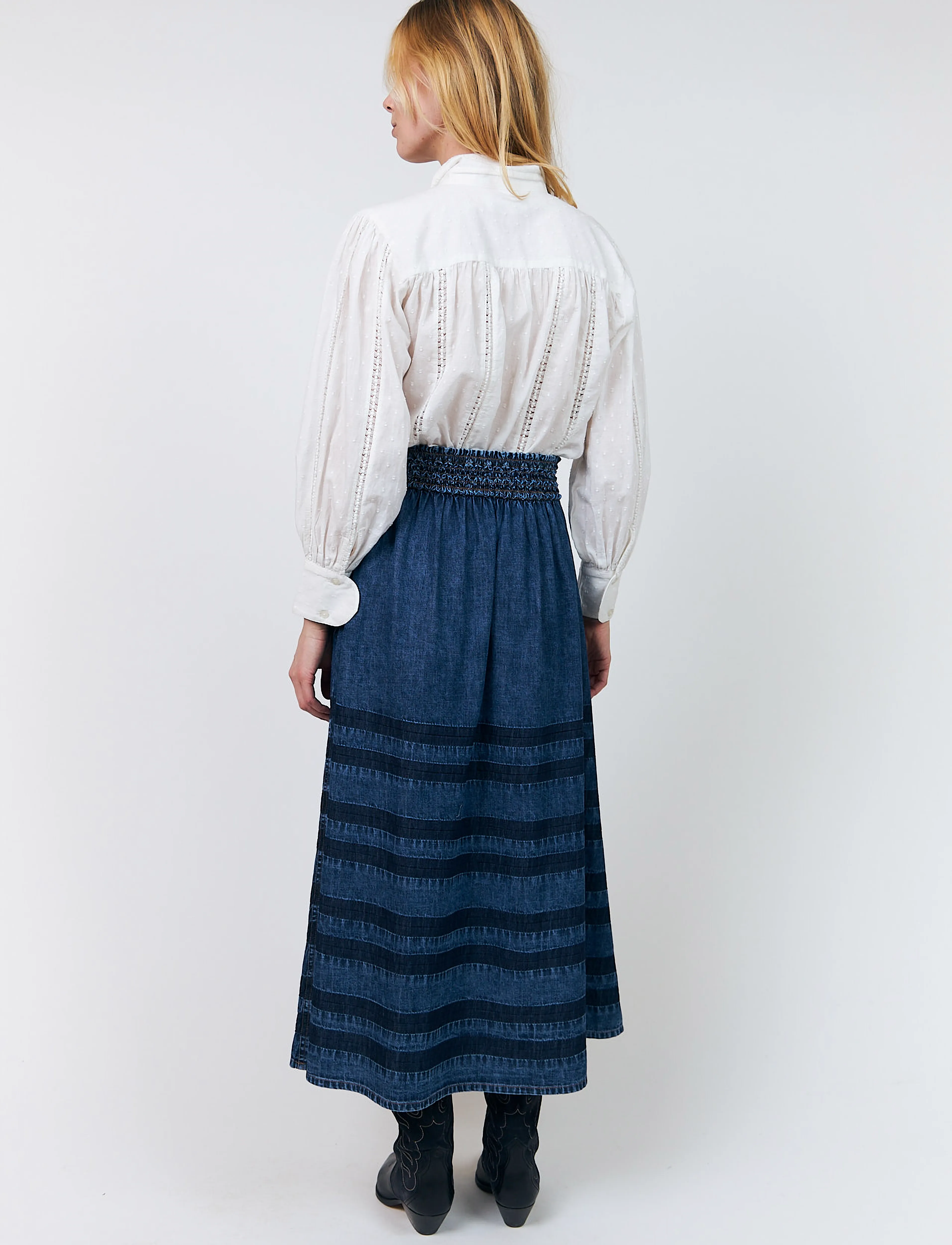 Lollys Laundry - AmondLL Maxi Skirt - jeanskjolar - blue - 3