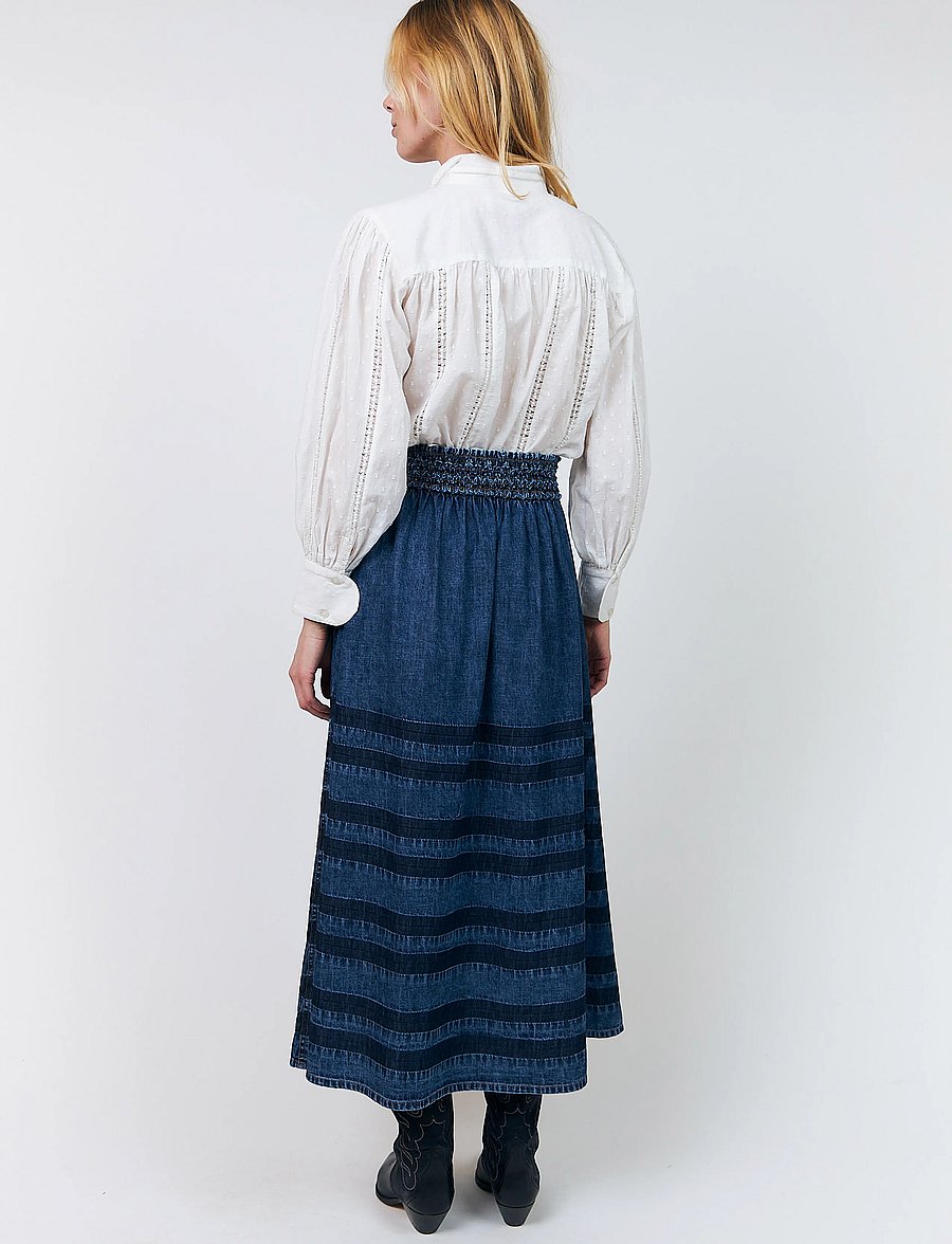 Lollys Laundry - AmondLL Maxi Skirt - jeanskjolar - blue - 3