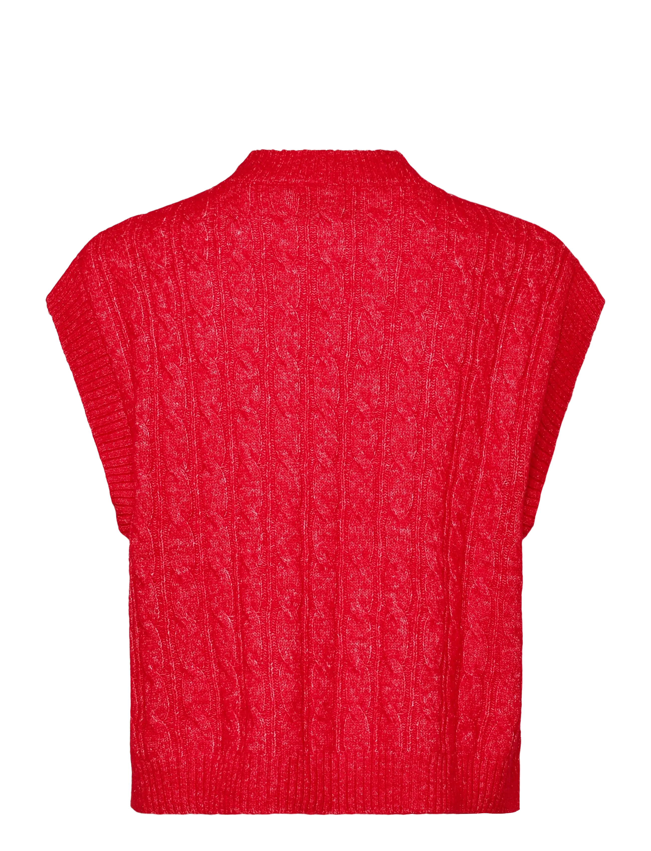 Lollys Laundry - FinnLL Knit Vest SL - stickade västar - red - 2