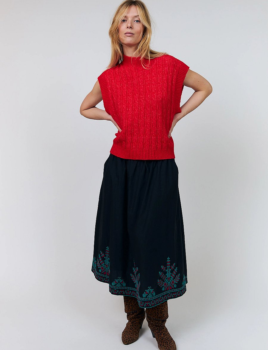 Lollys Laundry - FinnLL Knit Vest SL - red - 0