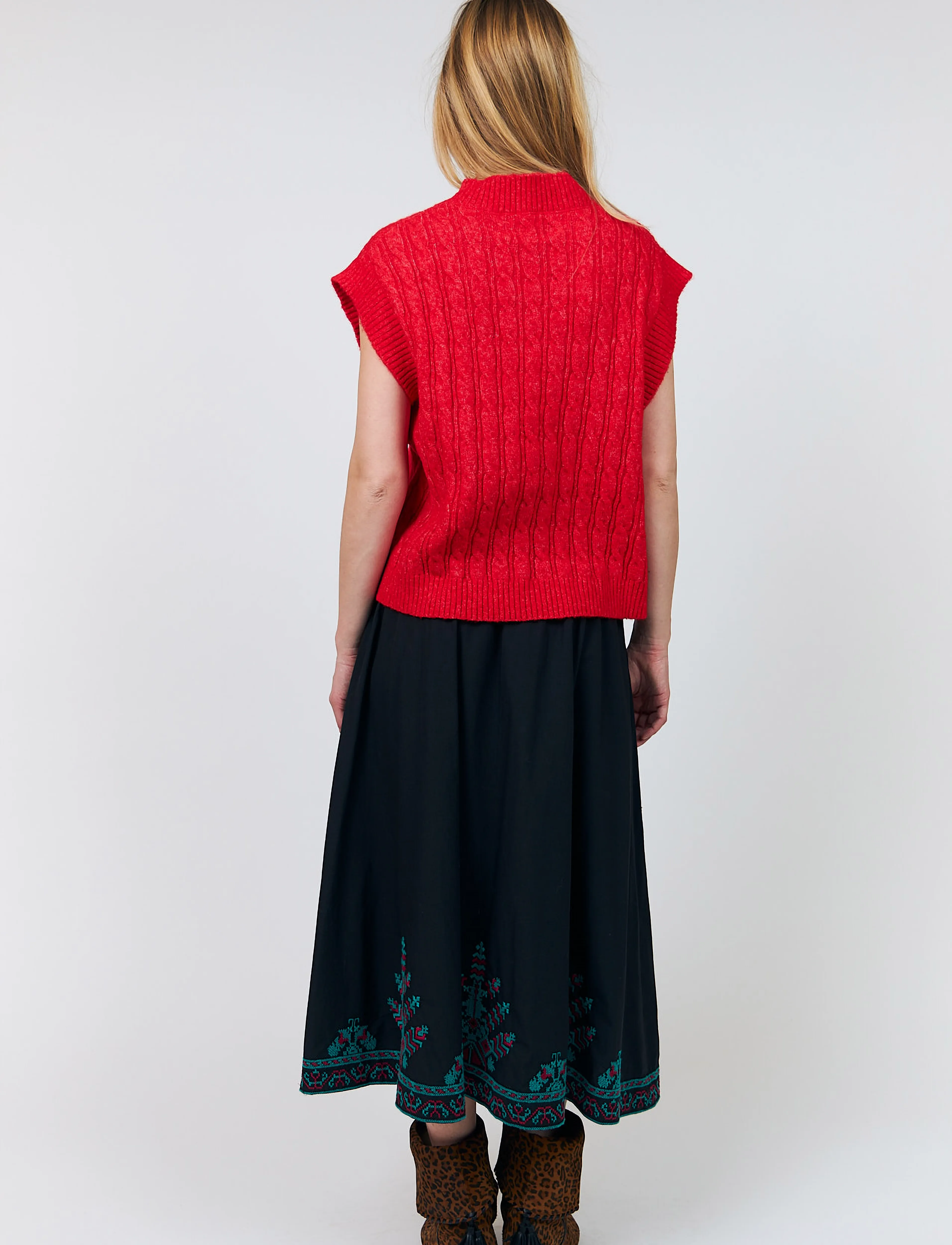 Lollys Laundry - FinnLL Knit Vest SL - red - 2