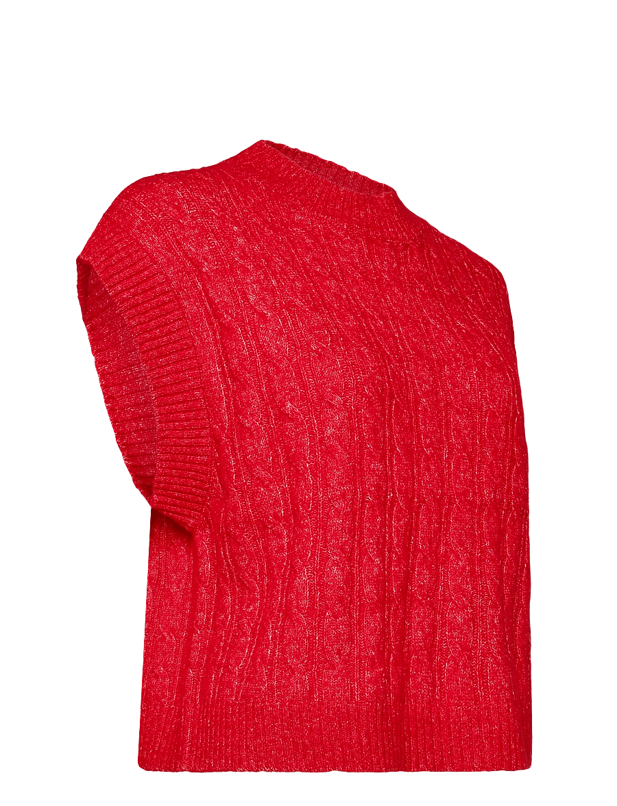 Lollys Laundry - FinnLL Knit Vest SL - stickade västar - red - 4