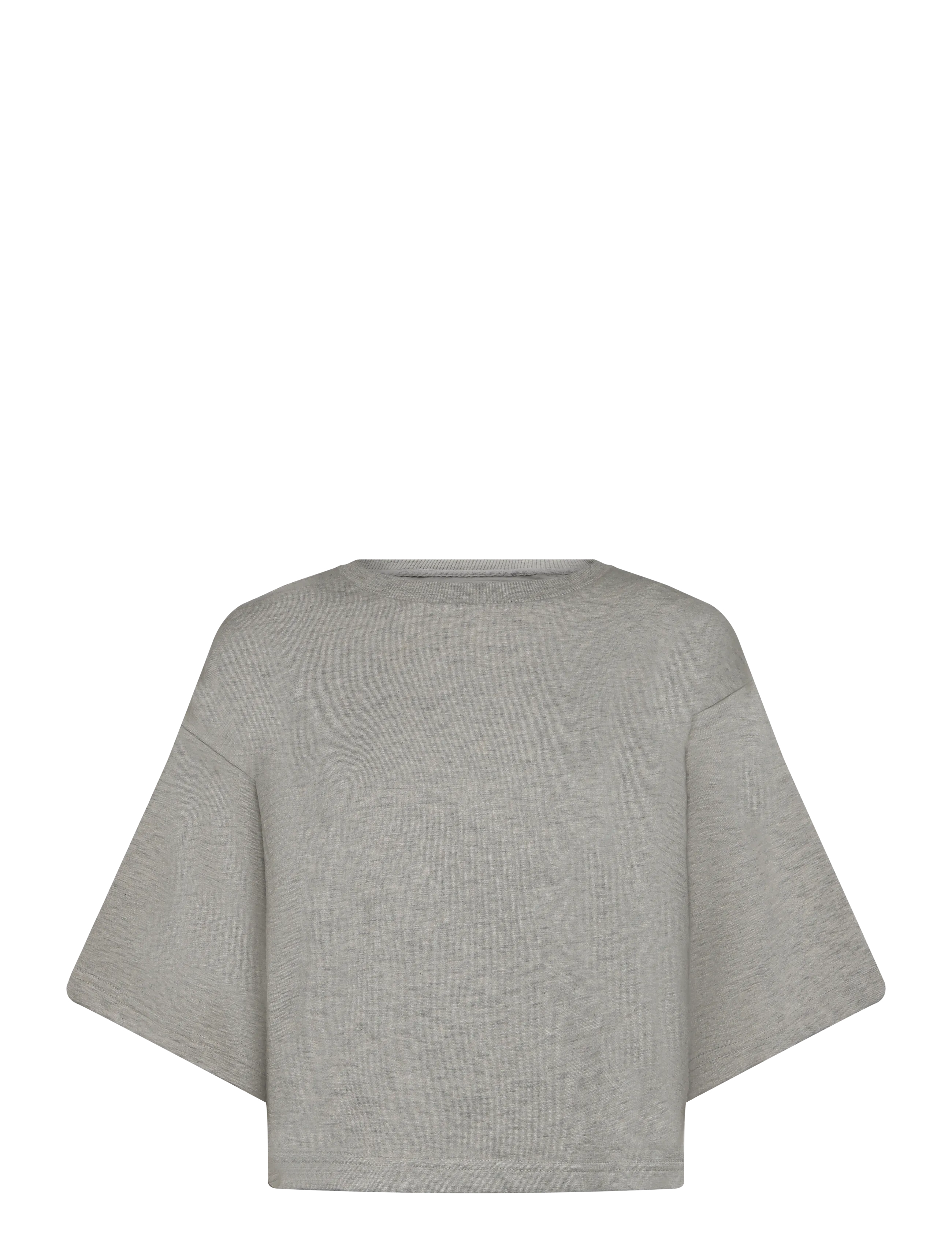 Lollys Laundry DanLL Boxy Sweatshirt 3/4 - Sweatshirts - LIGHT GREY MELANGE / grey
