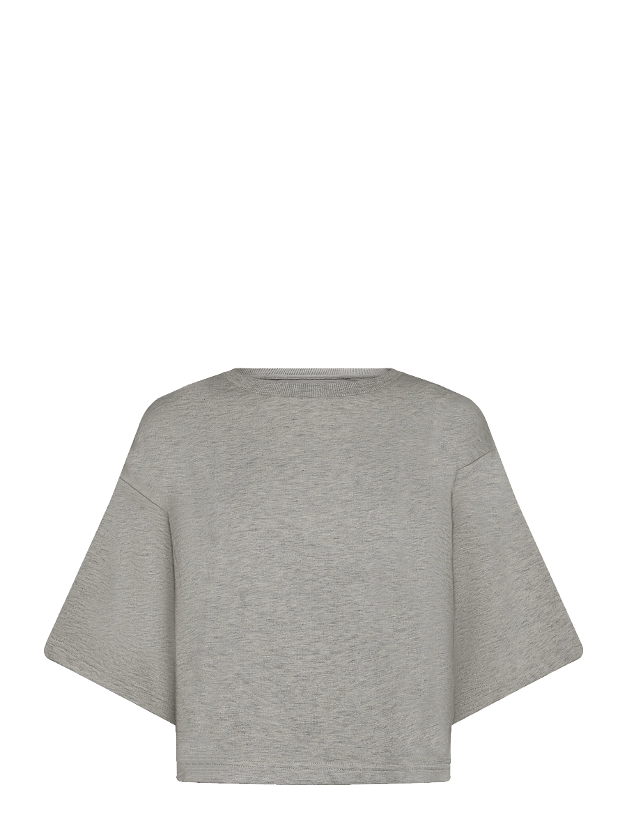 Lollys Laundry - DanLL Boxy Sweatshirt 3/4 - light grey melange - 0
