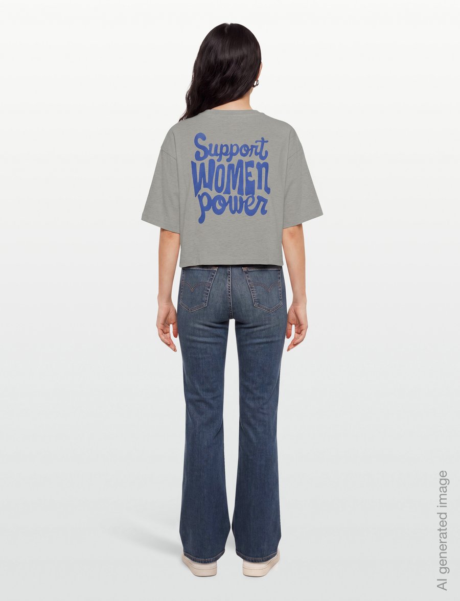 Lollys Laundry - DanLL Boxy Sweatshirt 3/4 - crop tops - light grey melange - 4