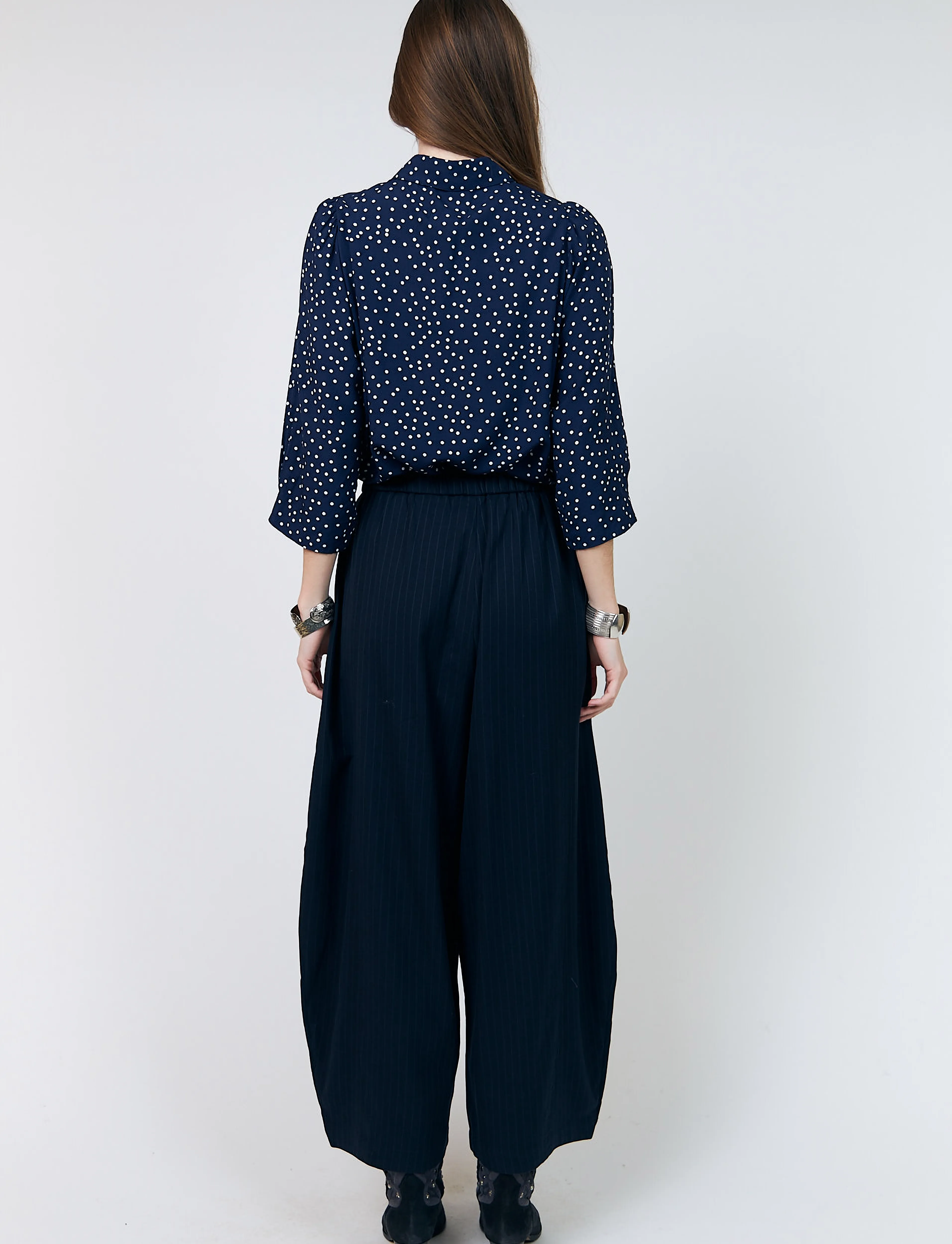 Lollys Laundry - BambusLL Pants - barrel-bukser - dark navy - 3
