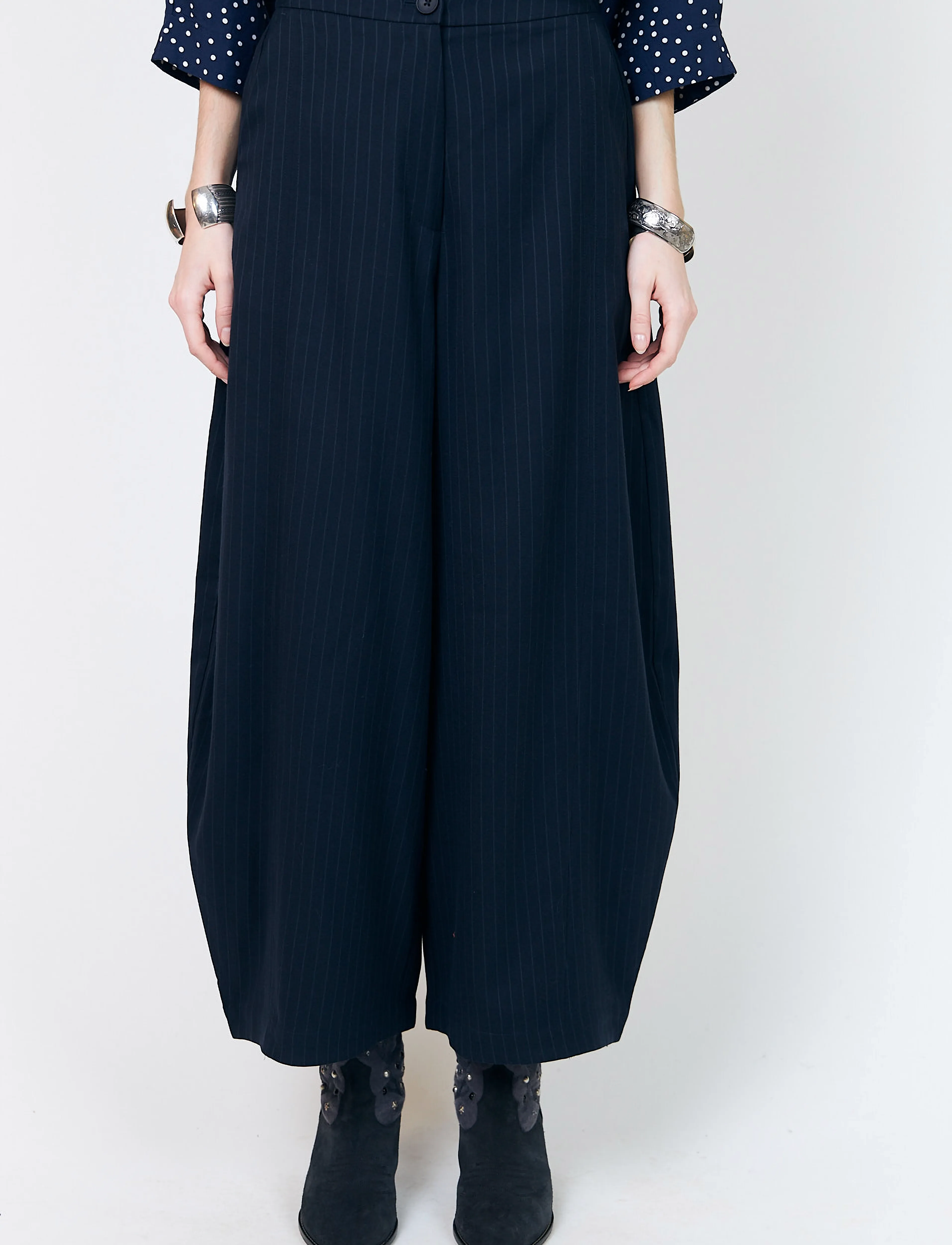 Lollys Laundry - BambusLL Pants - barrel-bukser - dark navy - 4