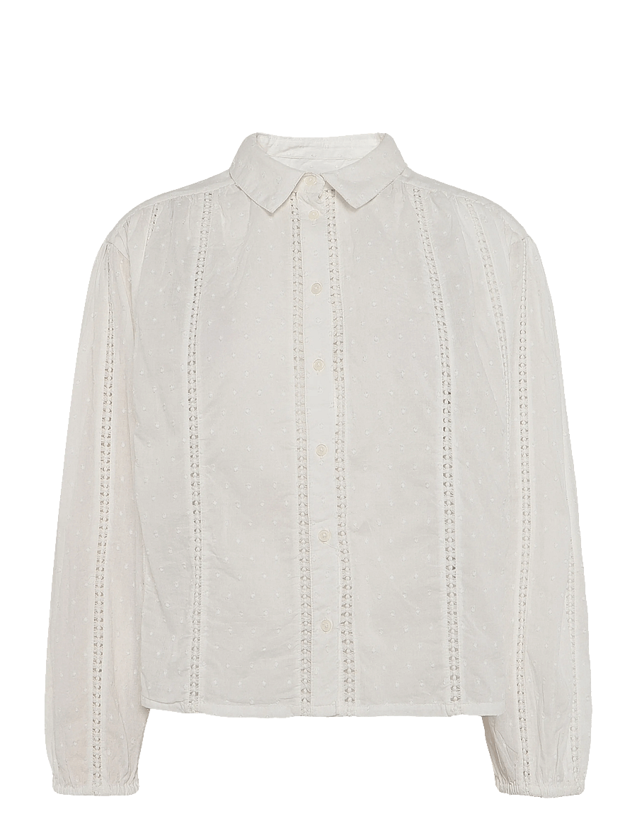 Lollys Laundry - EmLL Shirt LS - långärmade skjortor - creme - 0