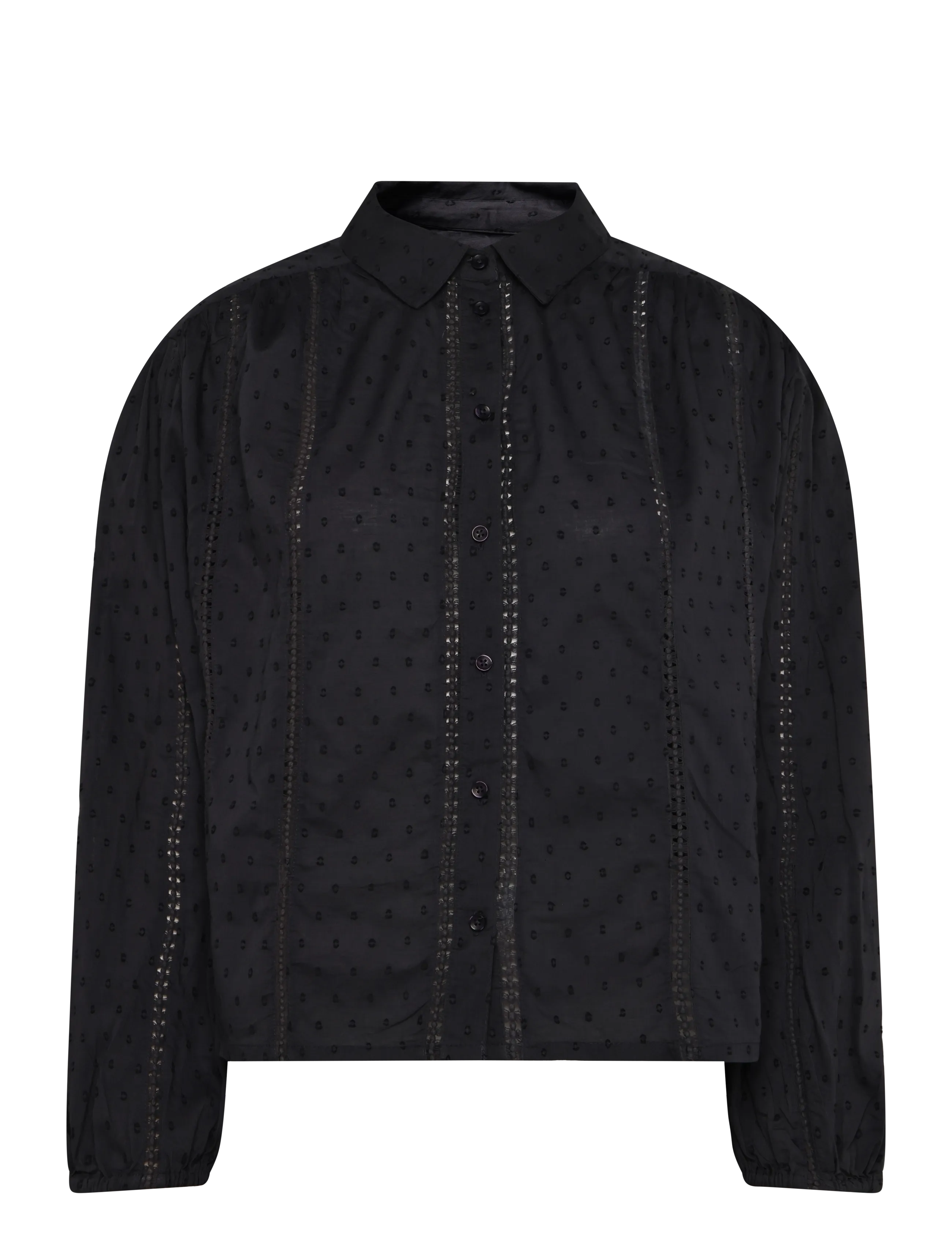 Lollys Laundry EmLL Shirt LS - Lollys Laundry - WASHED BLACK / black