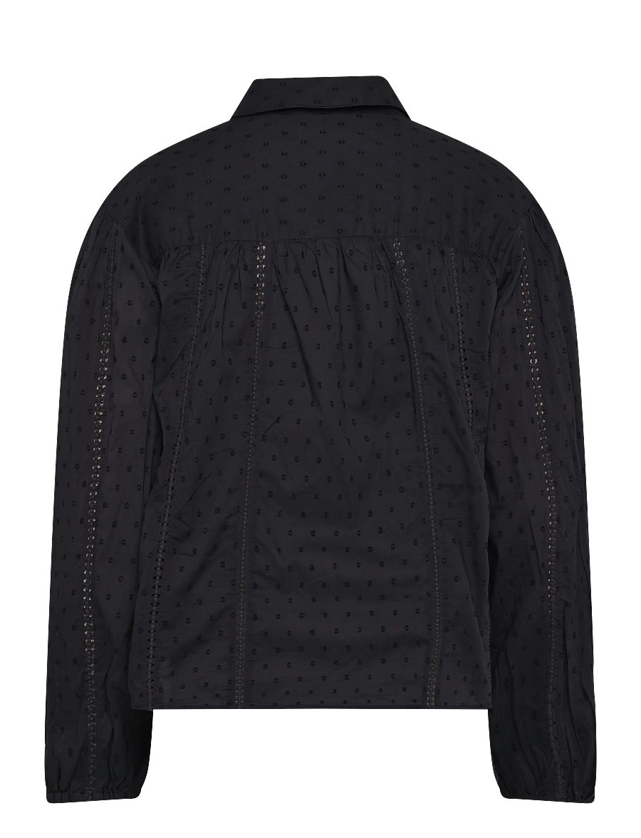 Lollys Laundry - EmLL Shirt LS - långärmade skjortor - washed black - 1