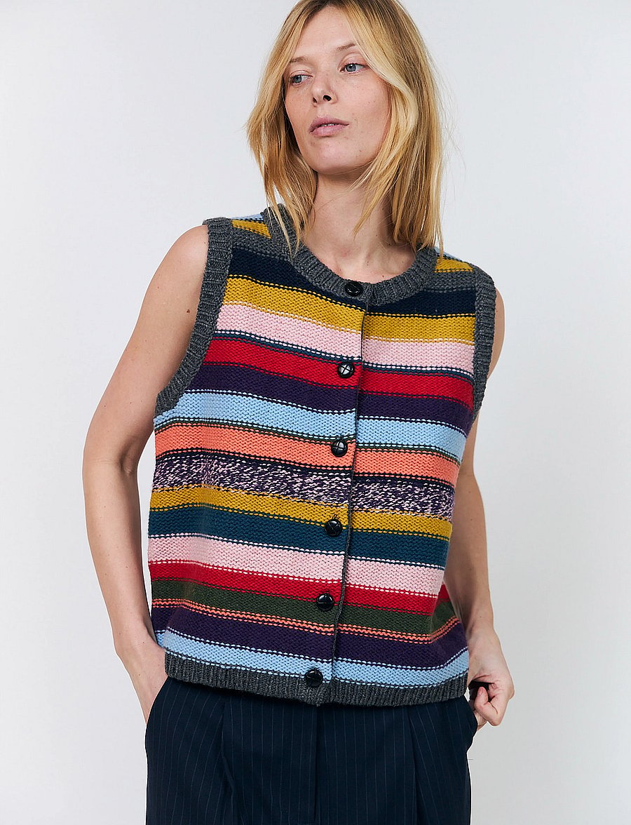 Lollys Laundry - CaitLL Knit Vest SL - multi - 0