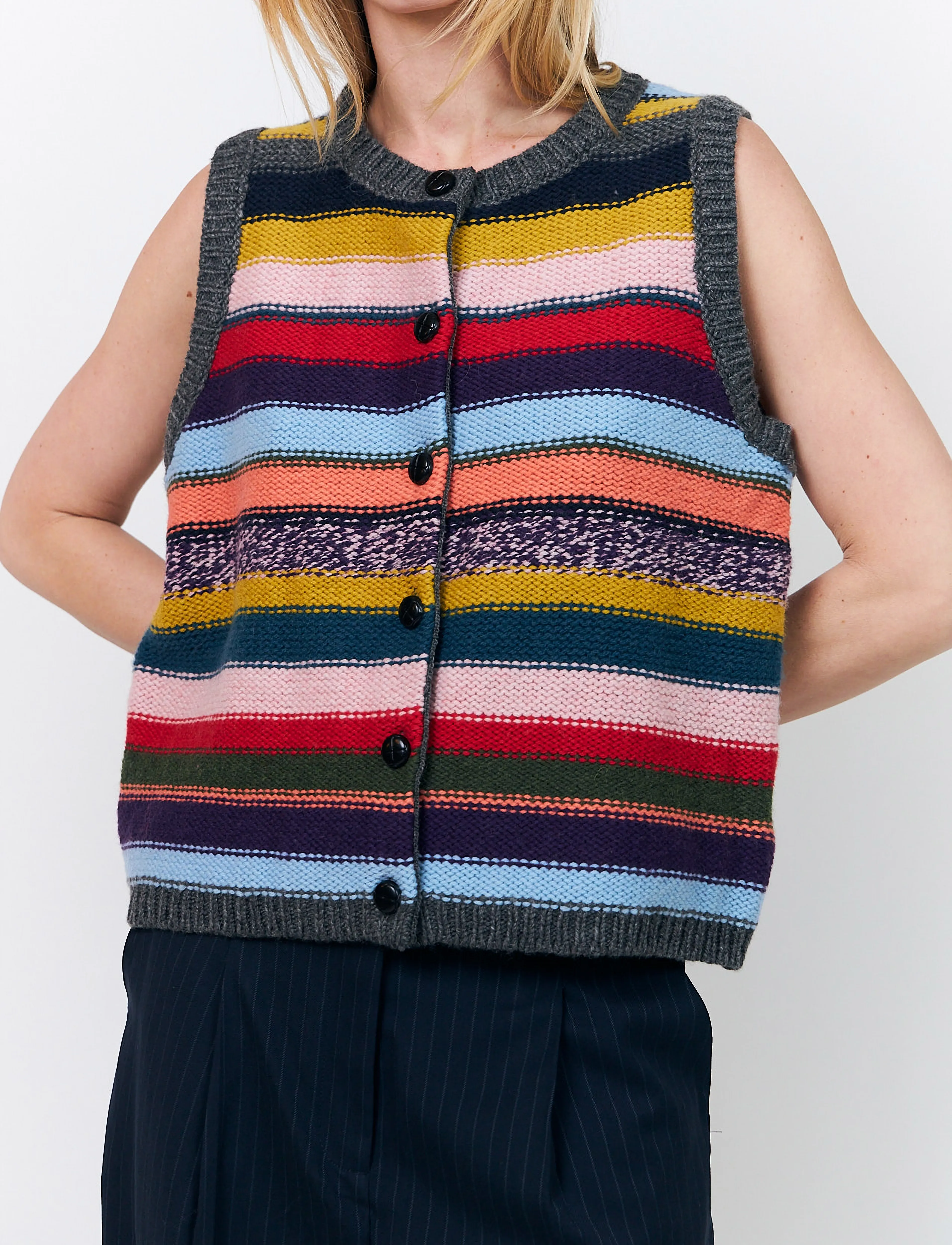Lollys Laundry - CaitLL Knit Vest SL - multi - 4