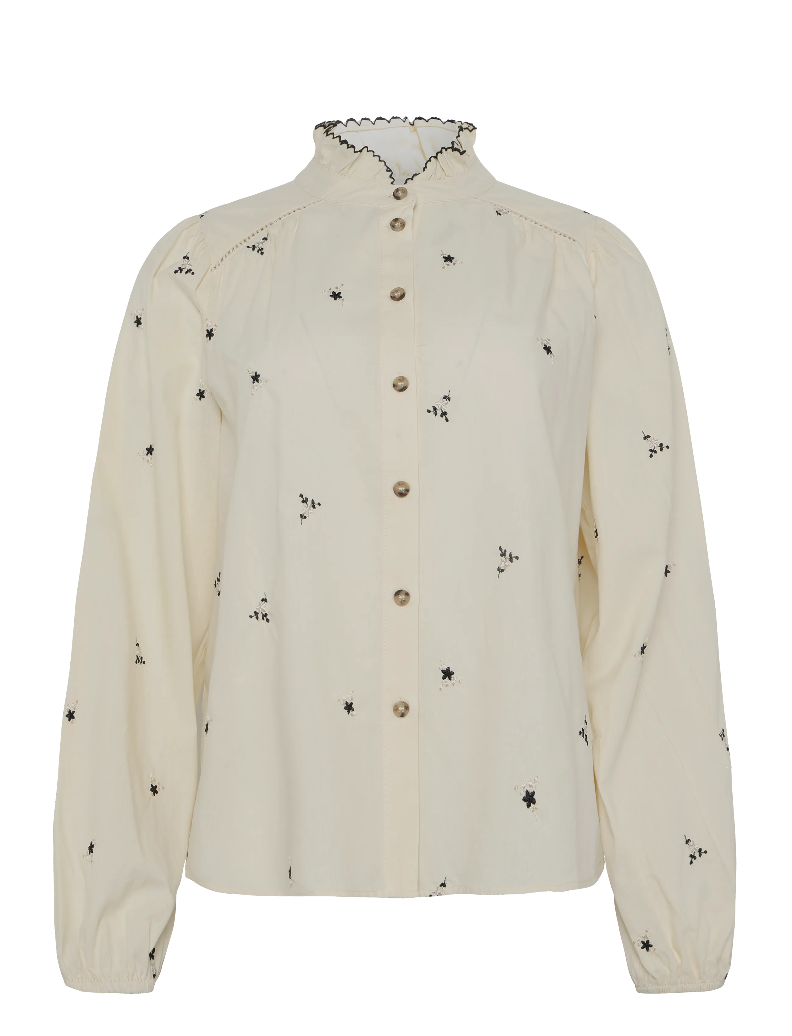 Lollys Laundry AlessandraLL Shirt LS - Lollys Laundry - FLOWER PRINT / cream