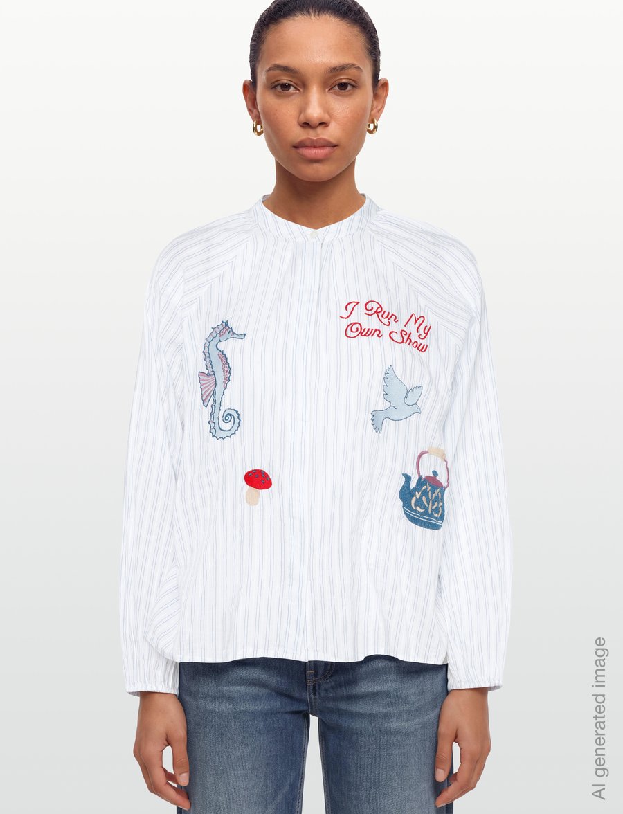 Lollys Laundry - HaileyLL Shirt LS - långärmade skjortor - stripe - 3