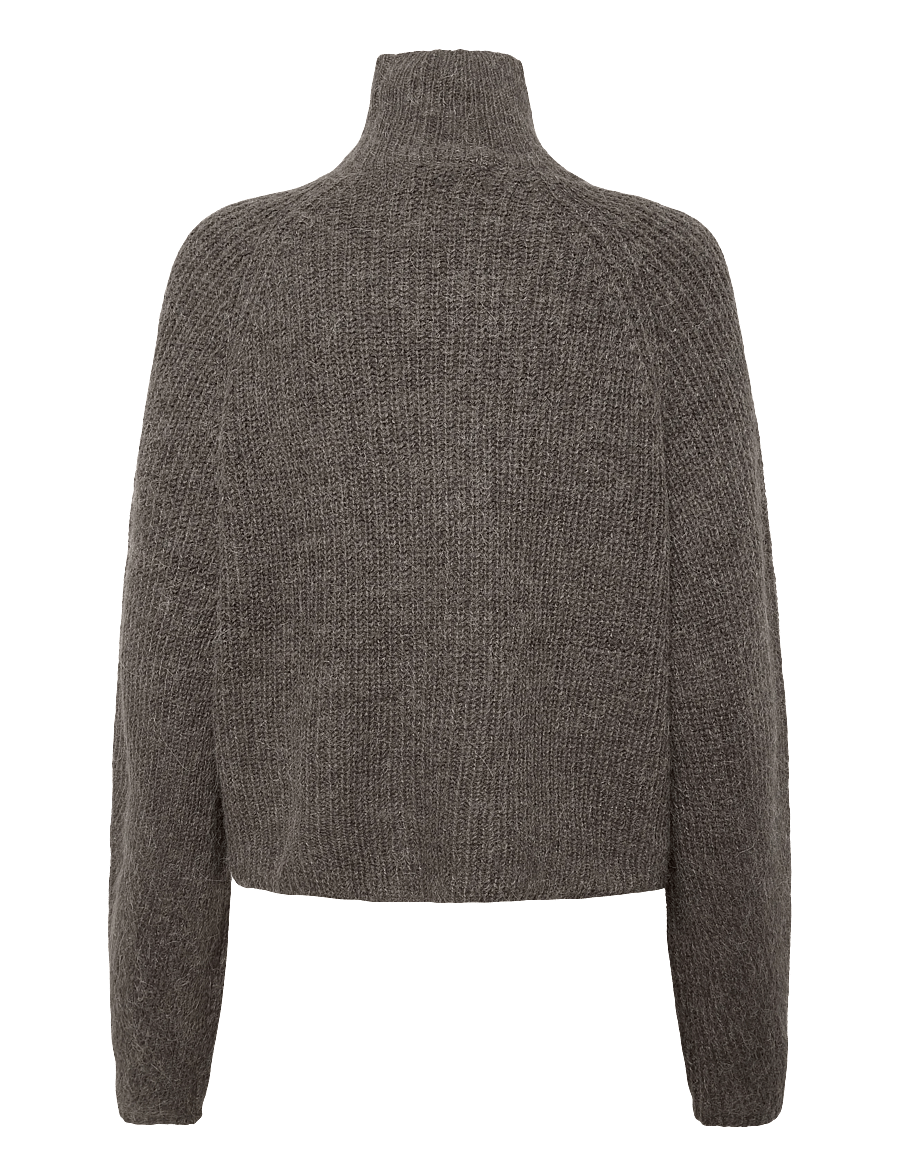 Lollys Laundry - ElioLL Knit Jumper LS - striktrøjer - dark mokka - 1