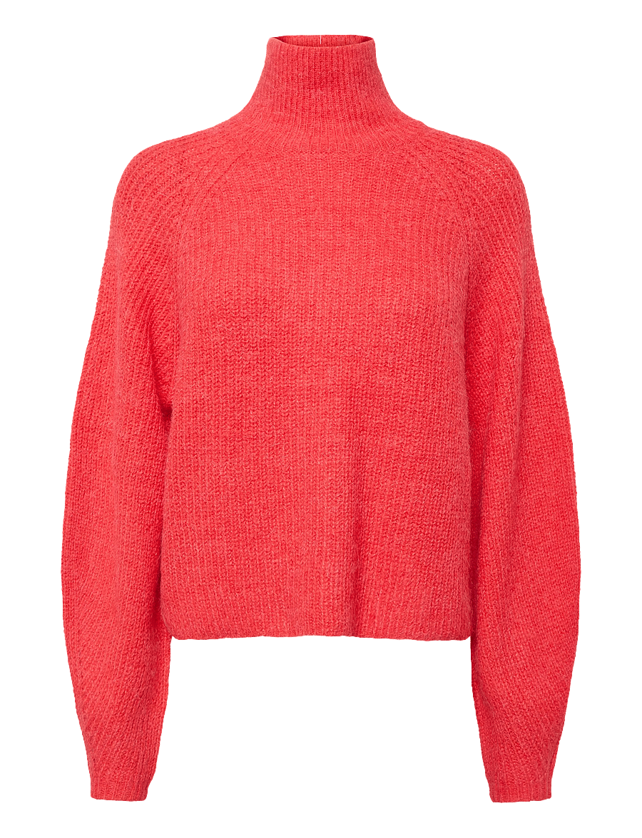 Lollys Laundry - ElioLL Knit Jumper LS - stickade tröjor - red - 1