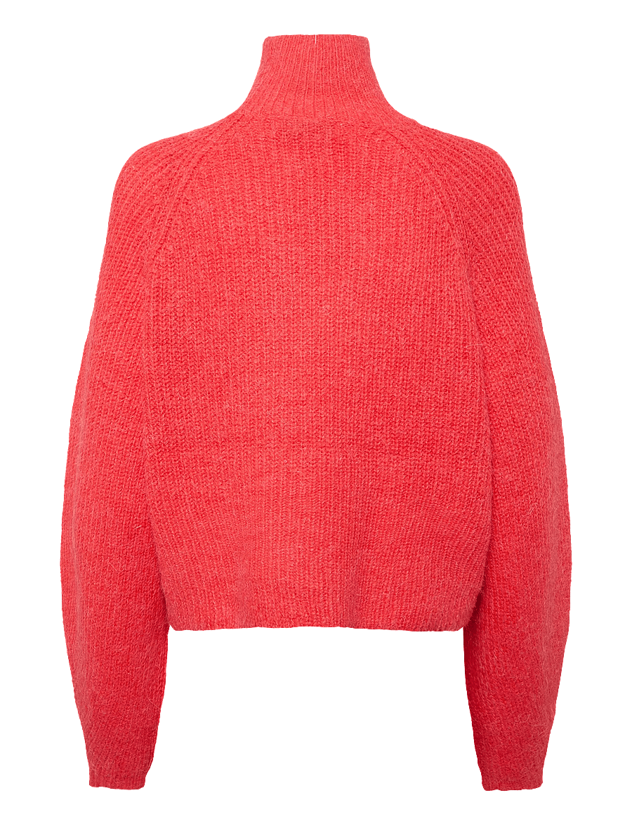 Lollys Laundry - ElioLL Knit Jumper LS - stickade tröjor - red - 2